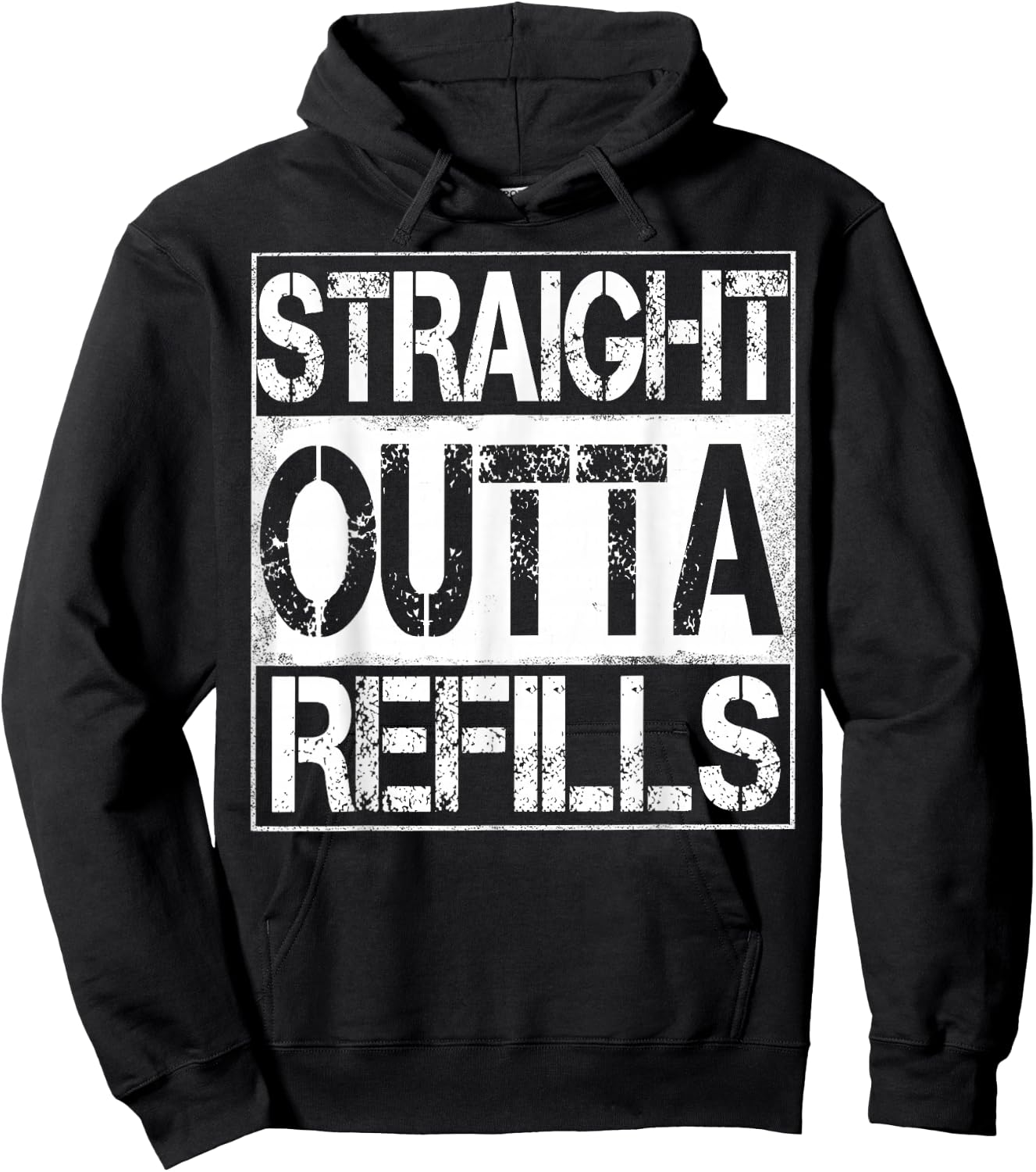 Straight Outta Refills Funny Pharmacy Life Humor Hoodie - Hoodie | Black