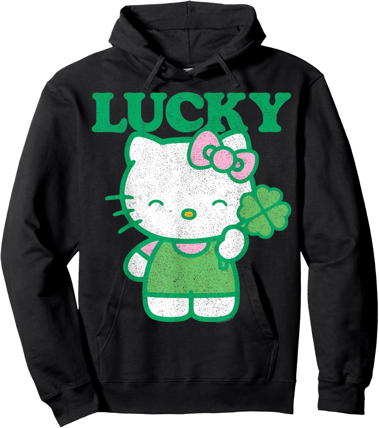 Hello Kitty Lucky Clover Shirt Hoodie - Hoodie | Black