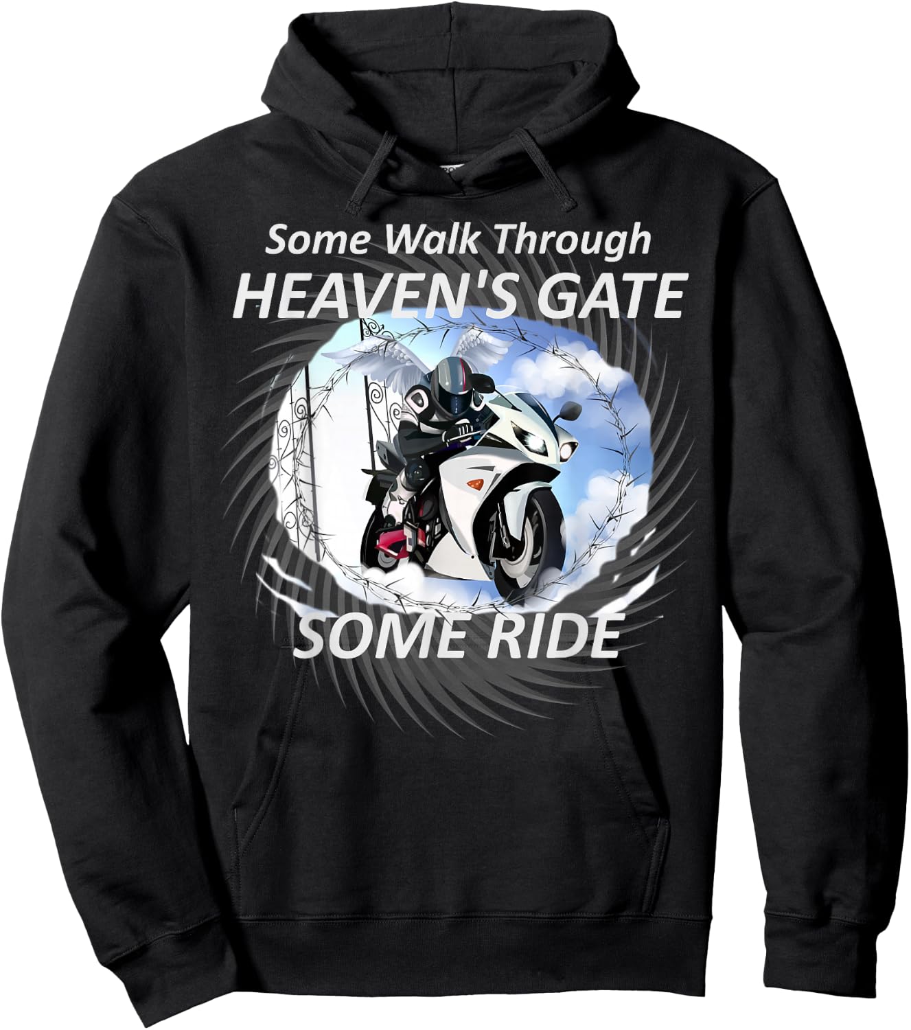 Fallen biker memorial , motorcycle riders and family. Hoodie - Hoodie | Black