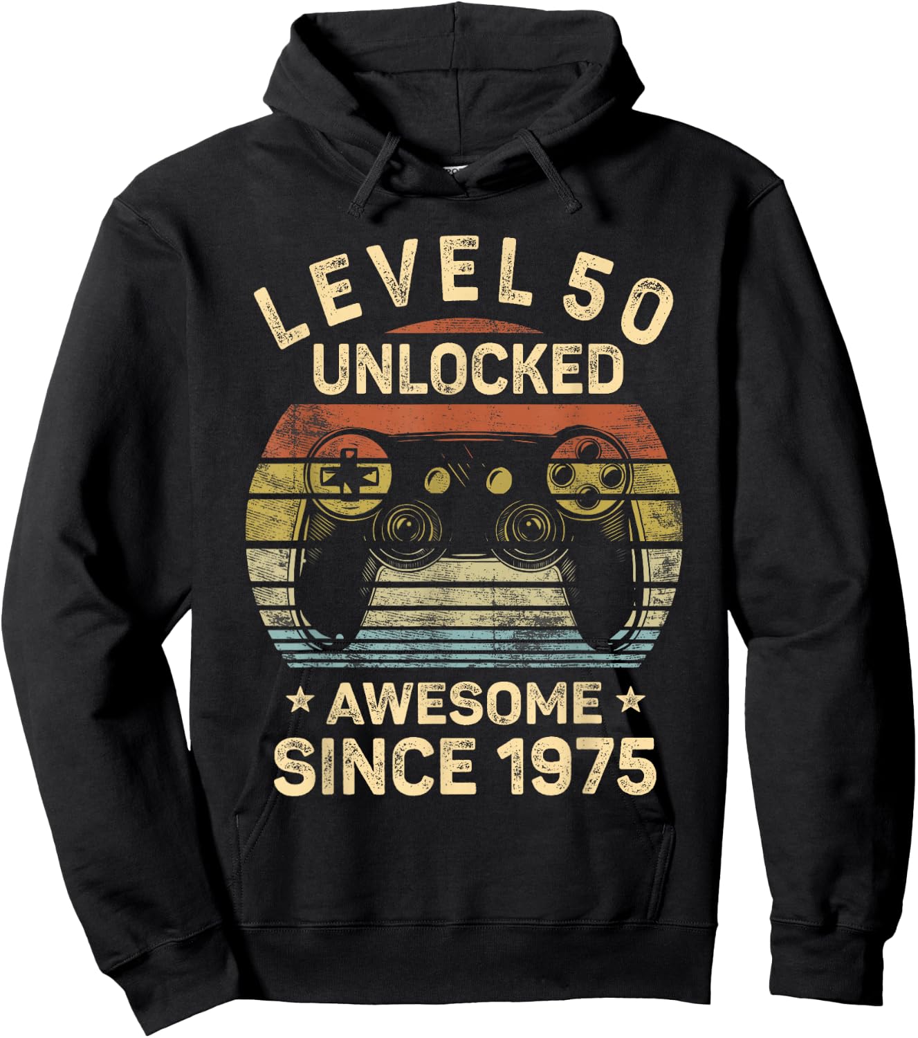 Level 50 Unlocked 50th Birthday 50 Year Old Gifts Gamer Bday Hoodie - Hoodie | Black