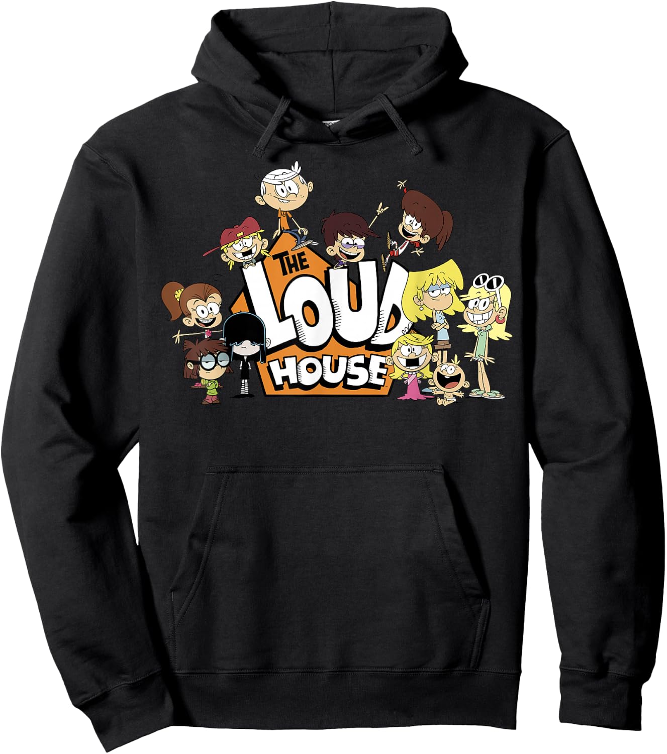 The Loud House Full Group House Logo Small Hoodie - Hoodie | Black