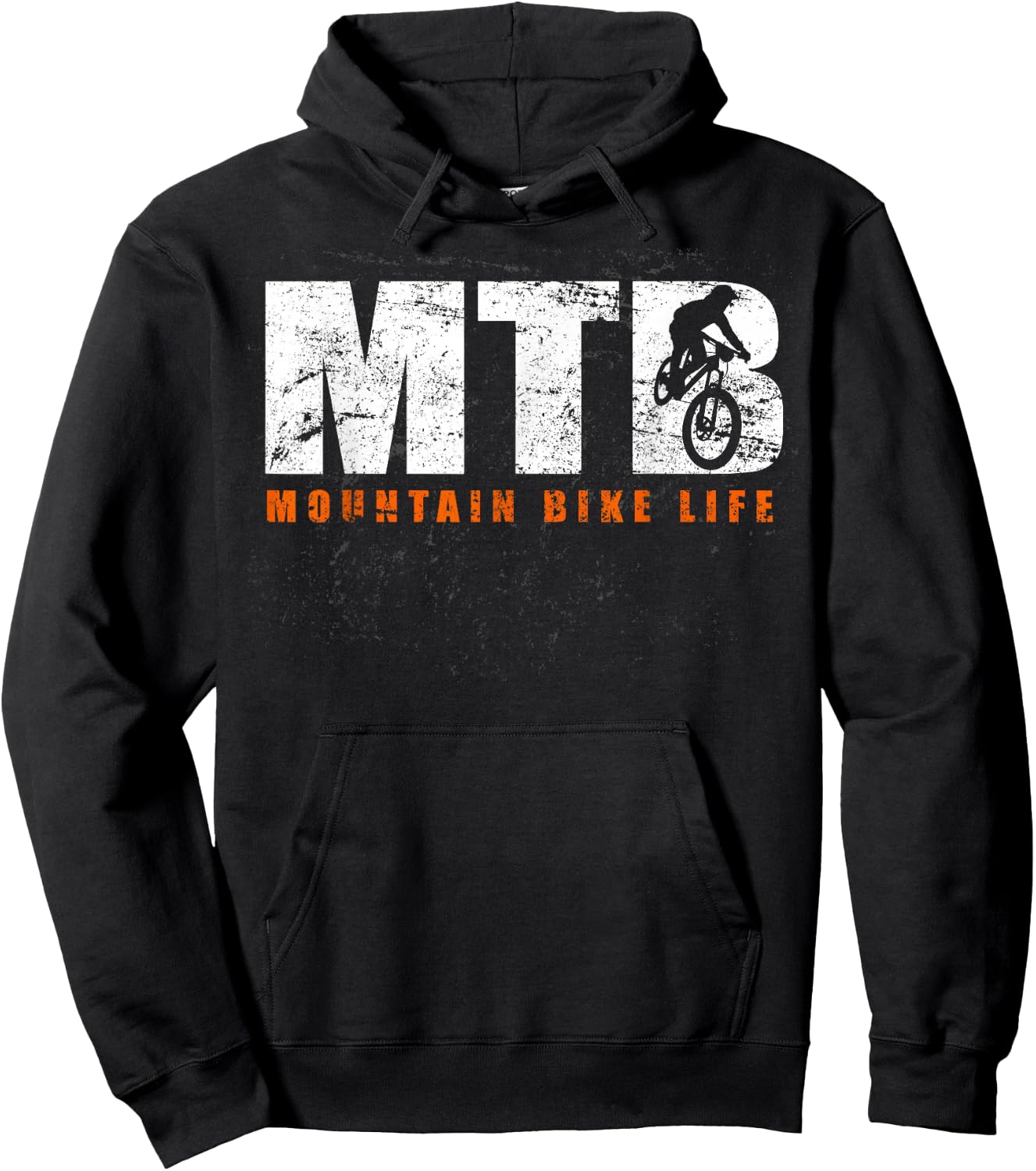Mountain Bike Life Shirt - Vintage MTB T Shirt Hoodie - Hoodie | Black