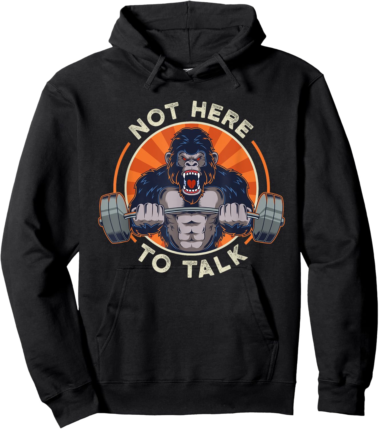 Weight lifting gorilla not here to over lifting in Hoodie - Hoodie | Black