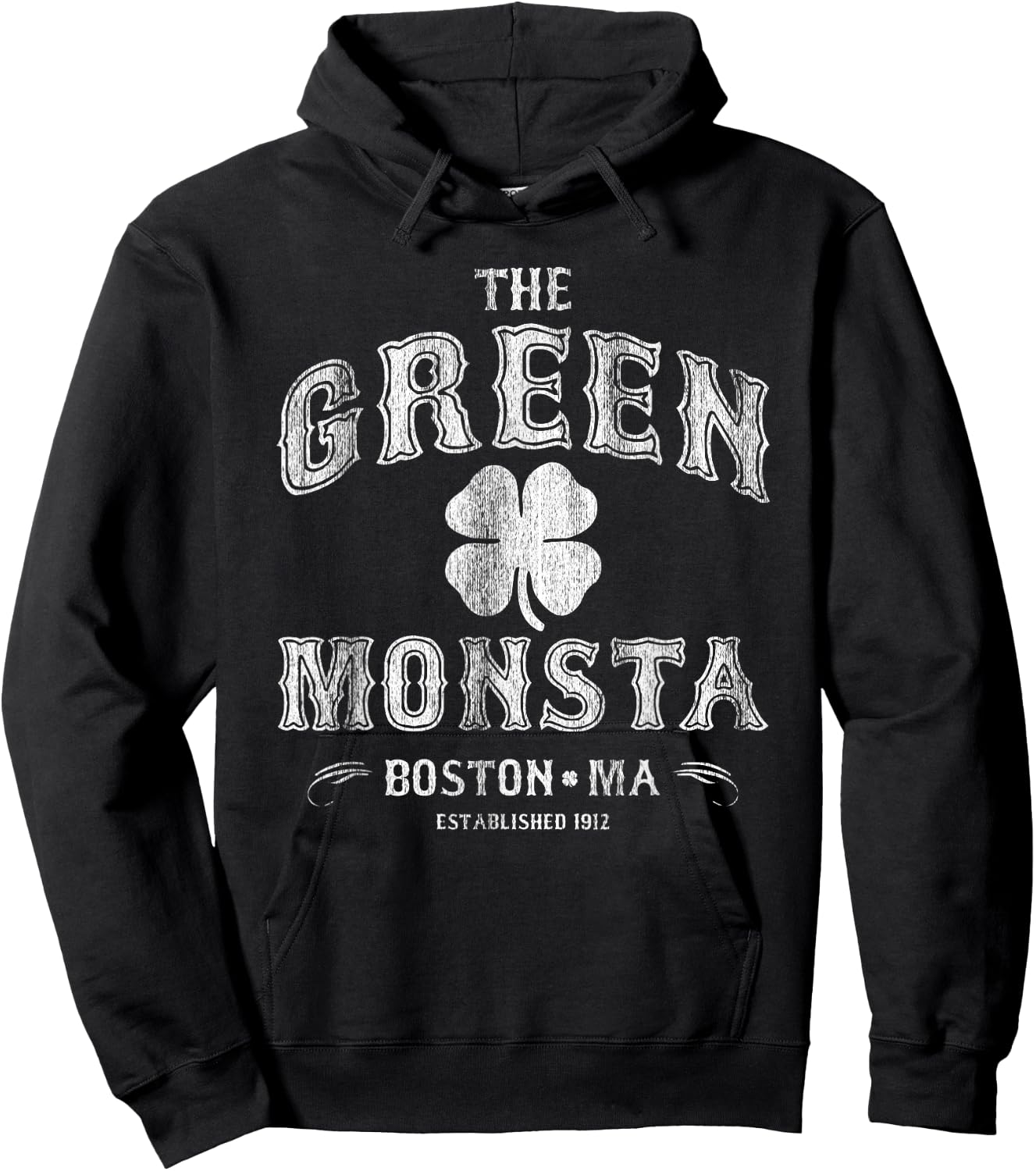 The Green Monsta Boston - Game or St. Patrick's Day Hoodie - Hoodie | Black