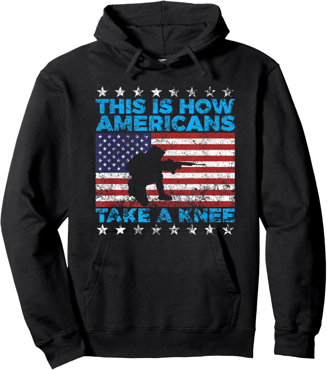 This Is How Americans Take A Knee National Anthem T Shirt Hoodie - Hoodie | Black