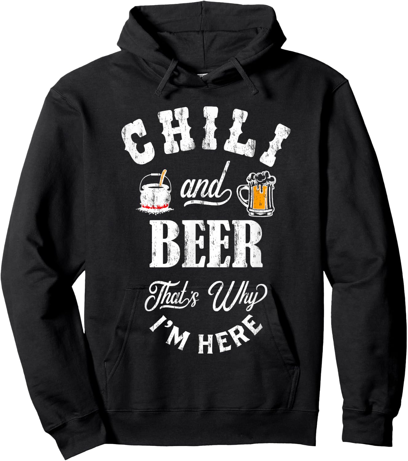 Chili Cookoff Funny Chili and Beer Gift Hoodie - Hoodie | Black