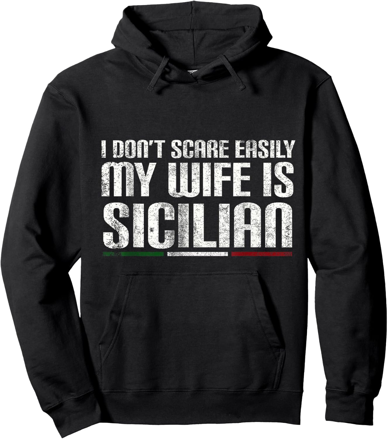 My Wife is Sicilian | Funny Italian American Sicily Gift Hoodie - Hoodie | Black