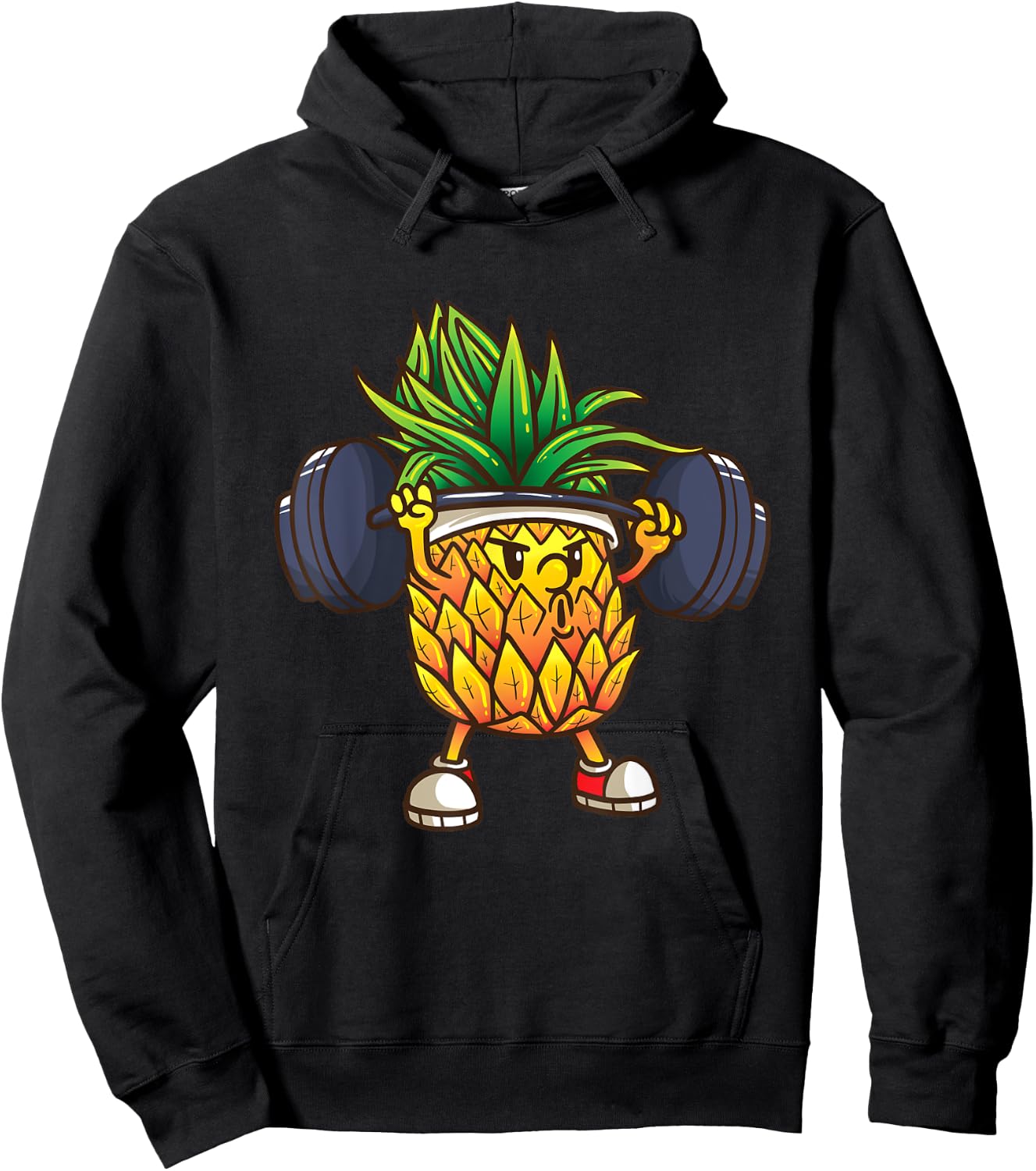 Funny Pineapple Powerlifting Weightlifting Gym Workout Girls Hoodie - Hoodie | Black