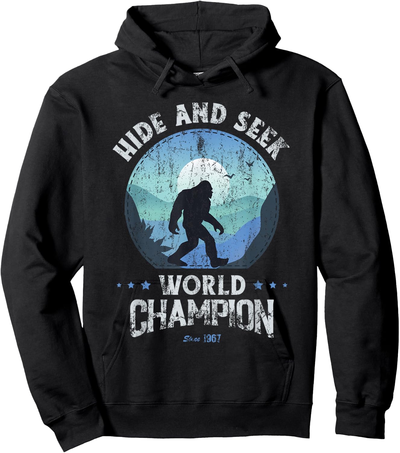 Bigfoot Shirt Hide and Seek, Bigfoot Hide and Seek Champion Hoodie - Hoodie | Black