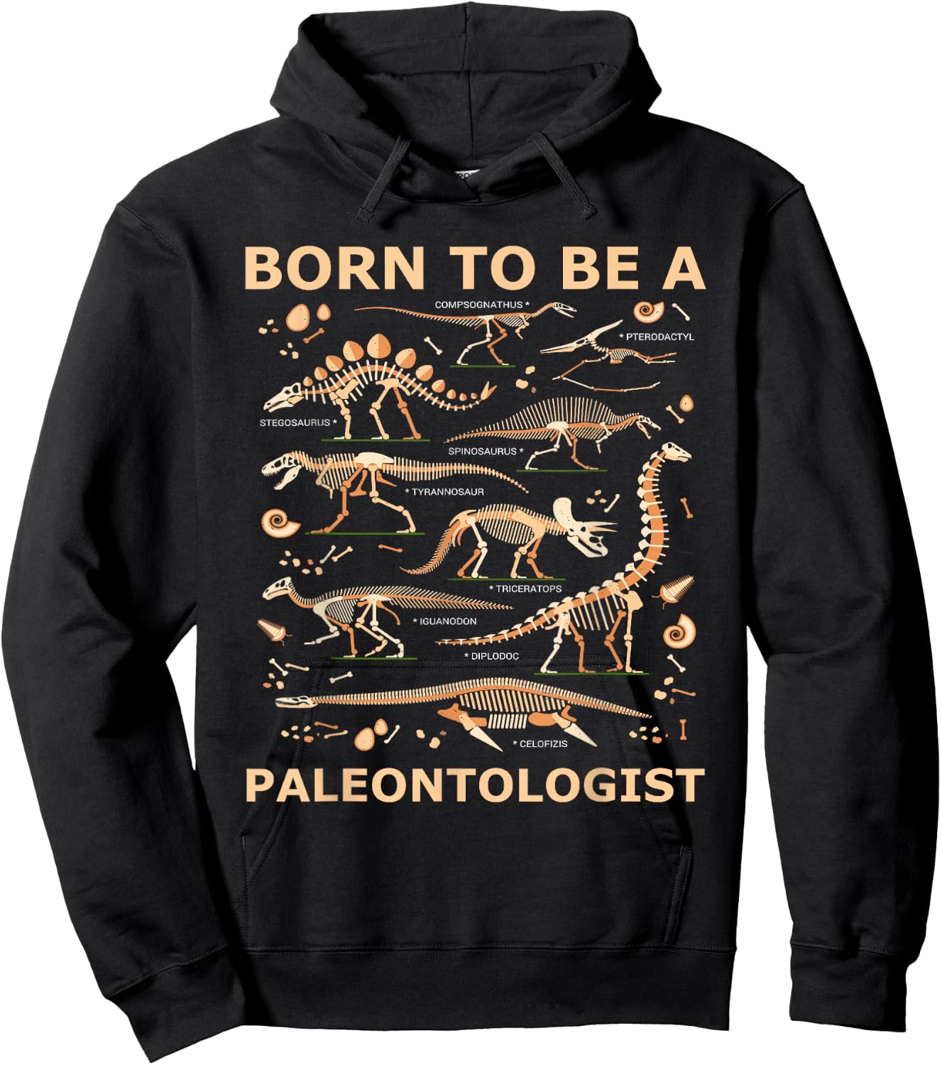 Born to be a PALEONTOLOGIST Forced to go to school Hoodie - Hoodie | Black