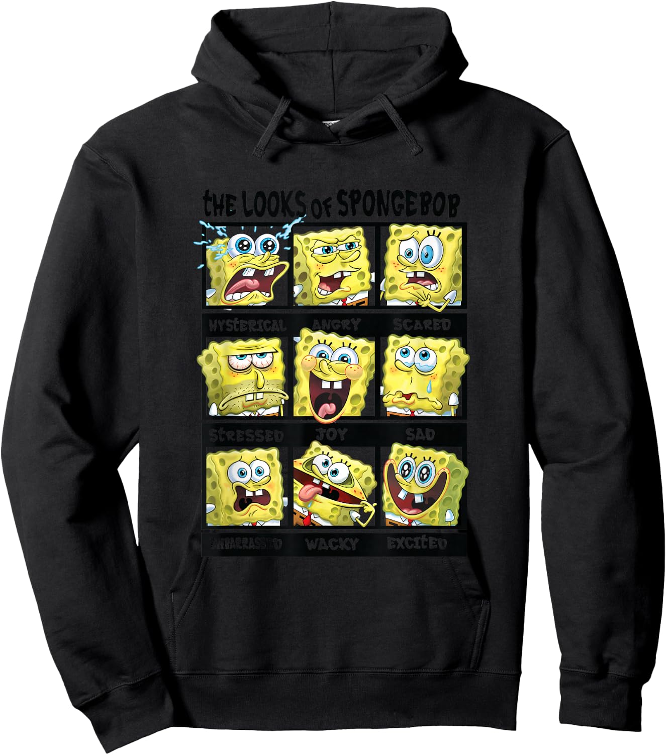 Spongebob Squarepants The Looks Of Spongebob Hoodie - Hoodie | Black