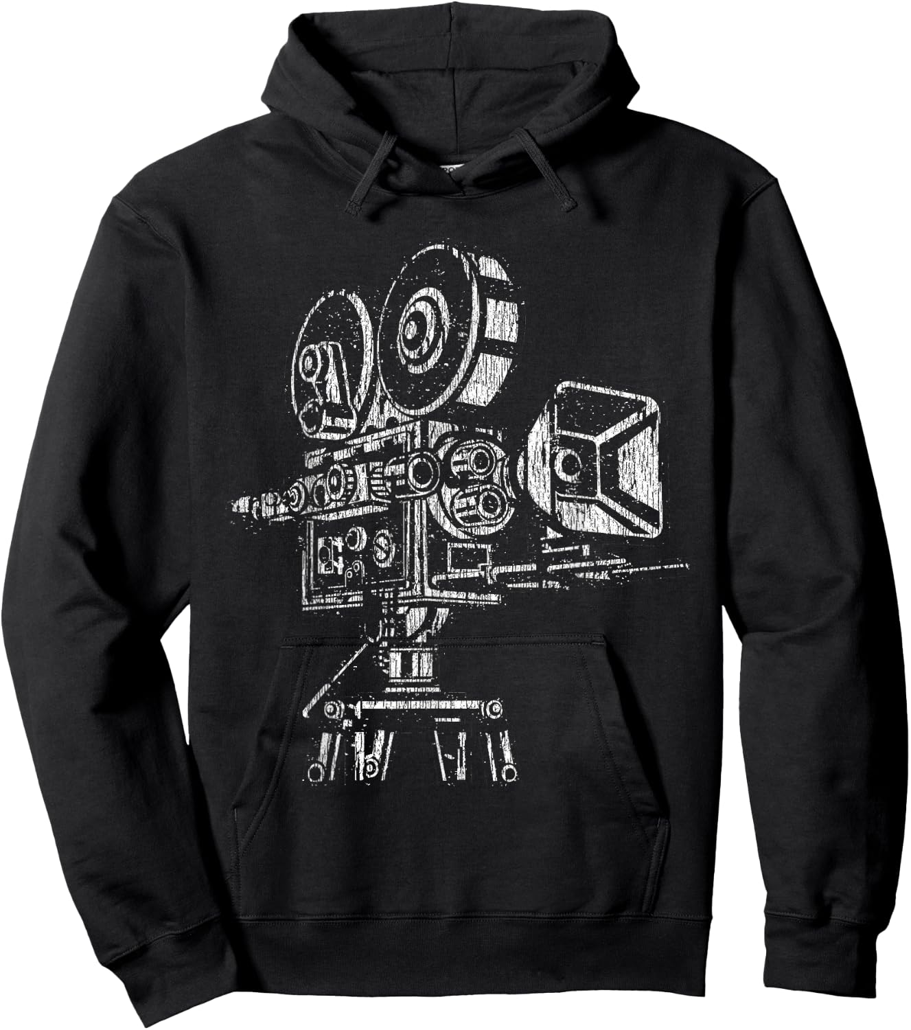 Film Lover Vintage 35mm 70mm Movie Camera Hoodie - Hoodie | Black