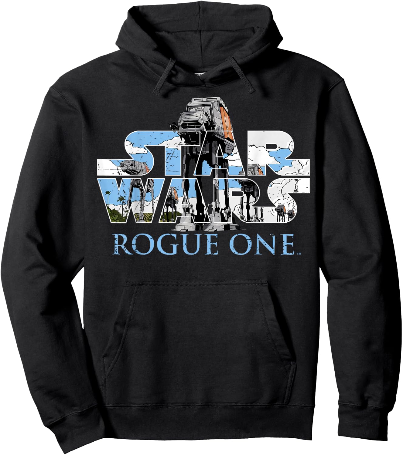 Star Wars Rogue One AT-AT Title Logo Hoodie - Hoodie | Black