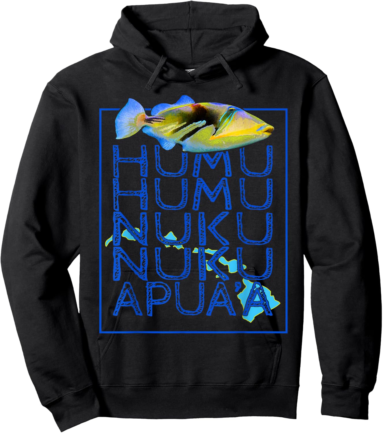 Humuhumunukunukuapua'a Triggerfish Hawaiian Hoodie - Hoodie | Black