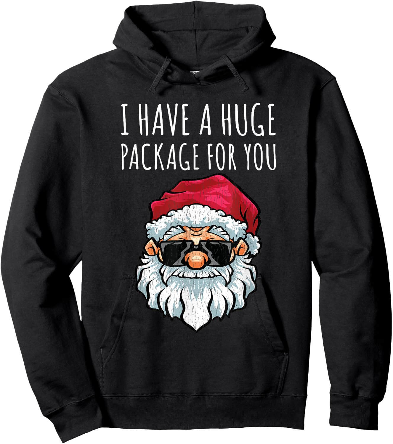 Dirty Christmas Shirt Naughty Raunchy Shirt Package Hoodie - Hoodie | Black