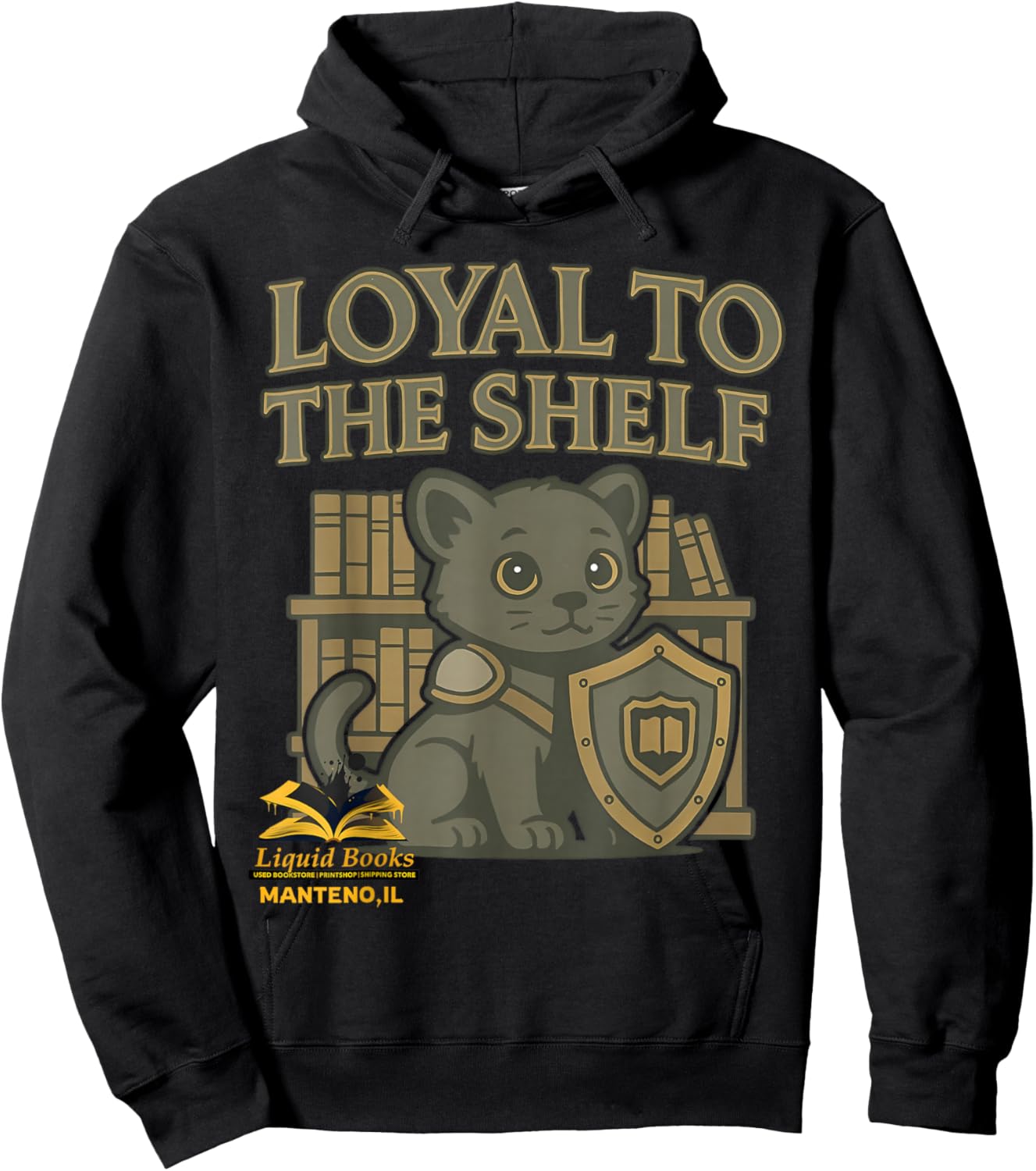 Loyal to the Shelf Funny Knight Black Panther Book Lover Hoodie - Hoodie | Black