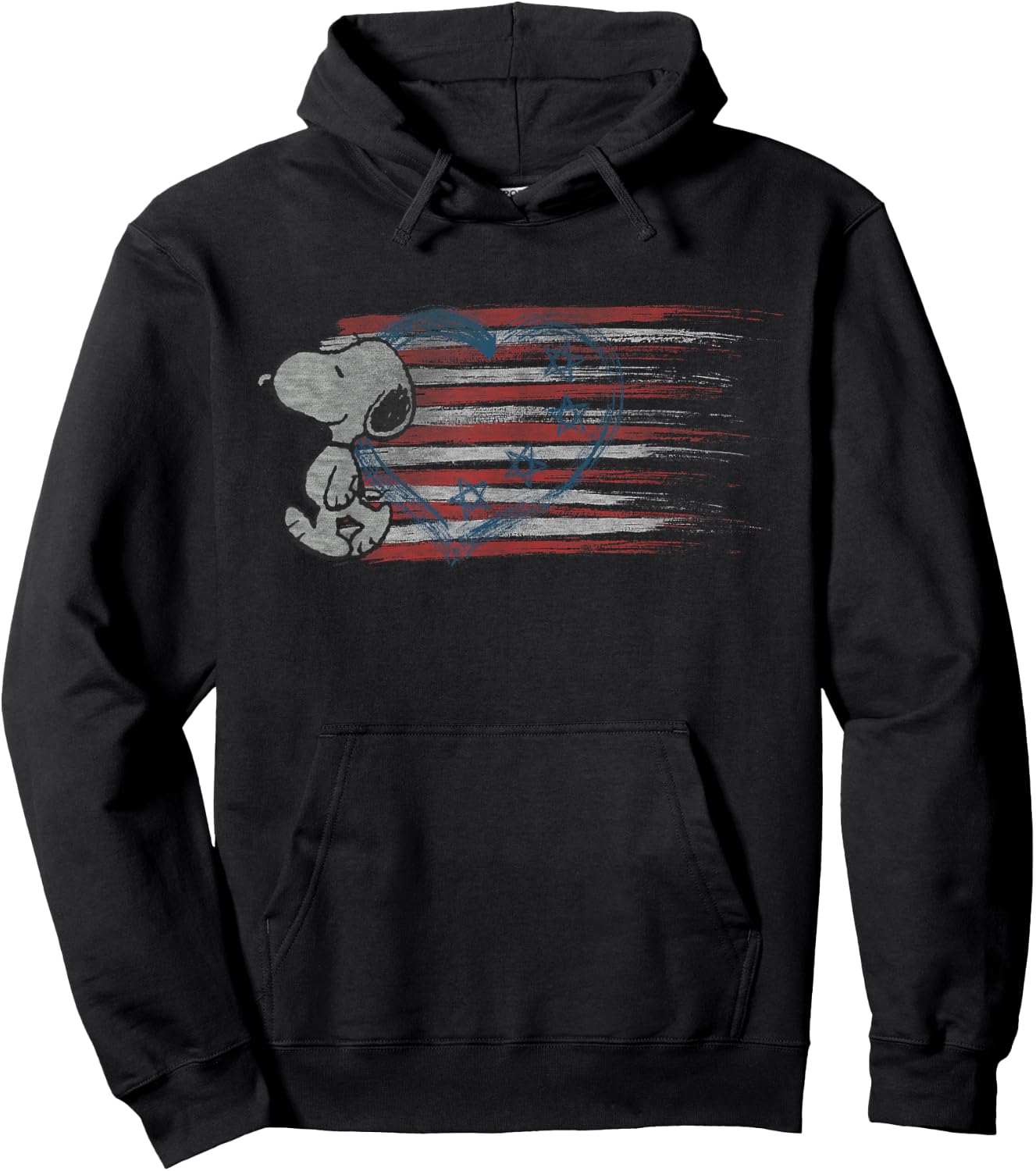 Peanuts Snoopy American Heart Hoodie - Hoodie | Black