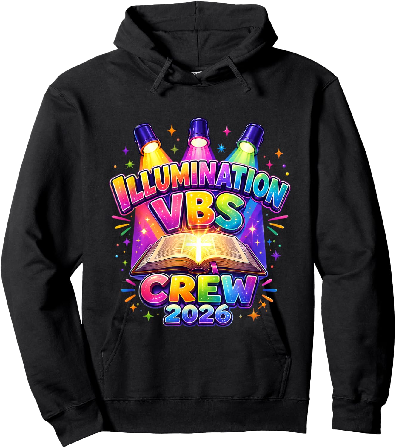 Cute Illumination VBS Crew 2026 Teacher Summer Camp Hoodie - Hoodie | Black