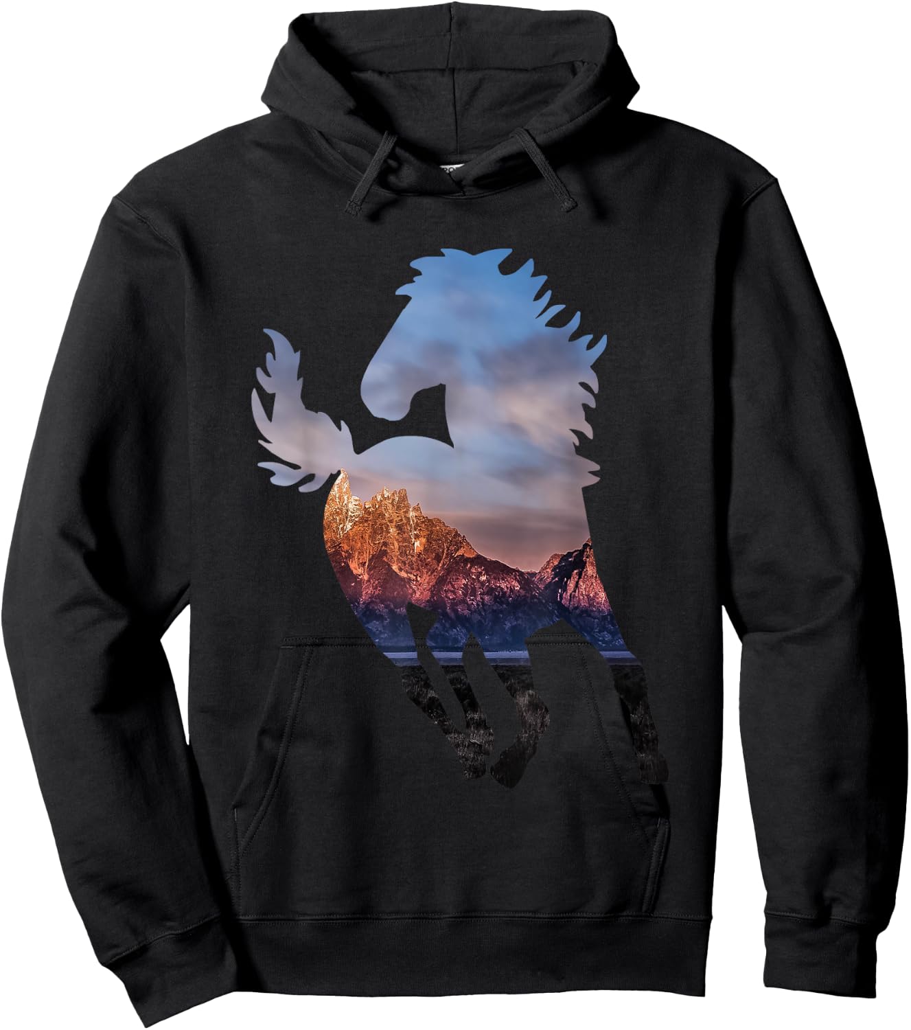 Wild Mustang Horse Shirt Western Horse Gift Horse Lovers Hoodie - Hoodie | Black