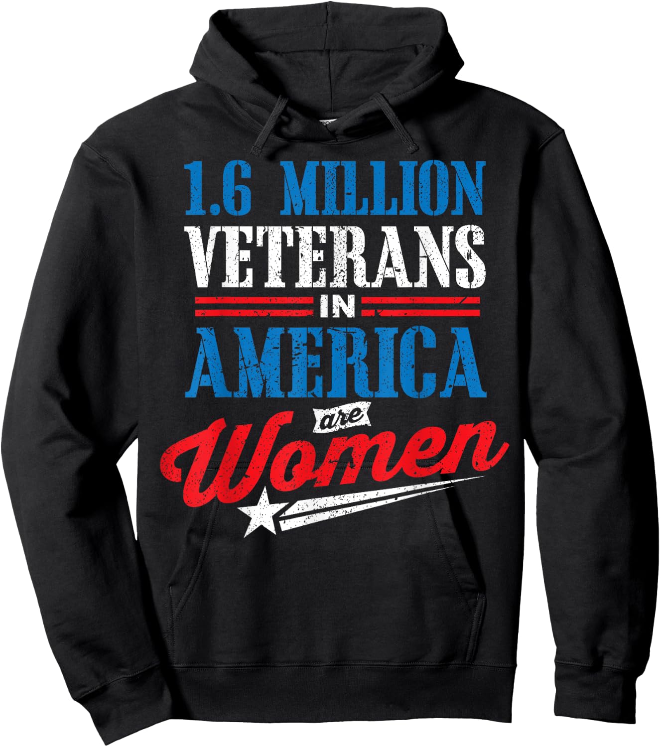 1.6 Million Female Veteran Women Veterans Day Hoodie - Hoodie | Black