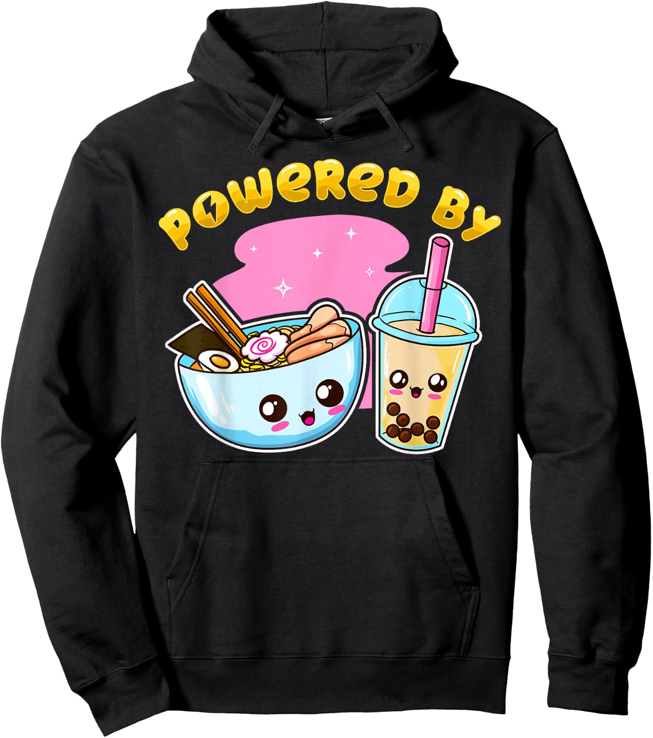 Ramen Bubble Tea Boba Japanese Noodles Anime K-POP Merch Hoodie - Hoodie | Black
