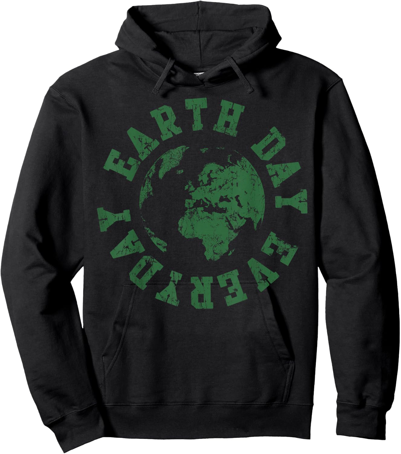 Earth Day Everyday Retro Environmental Hoodie - Hoodie | Black