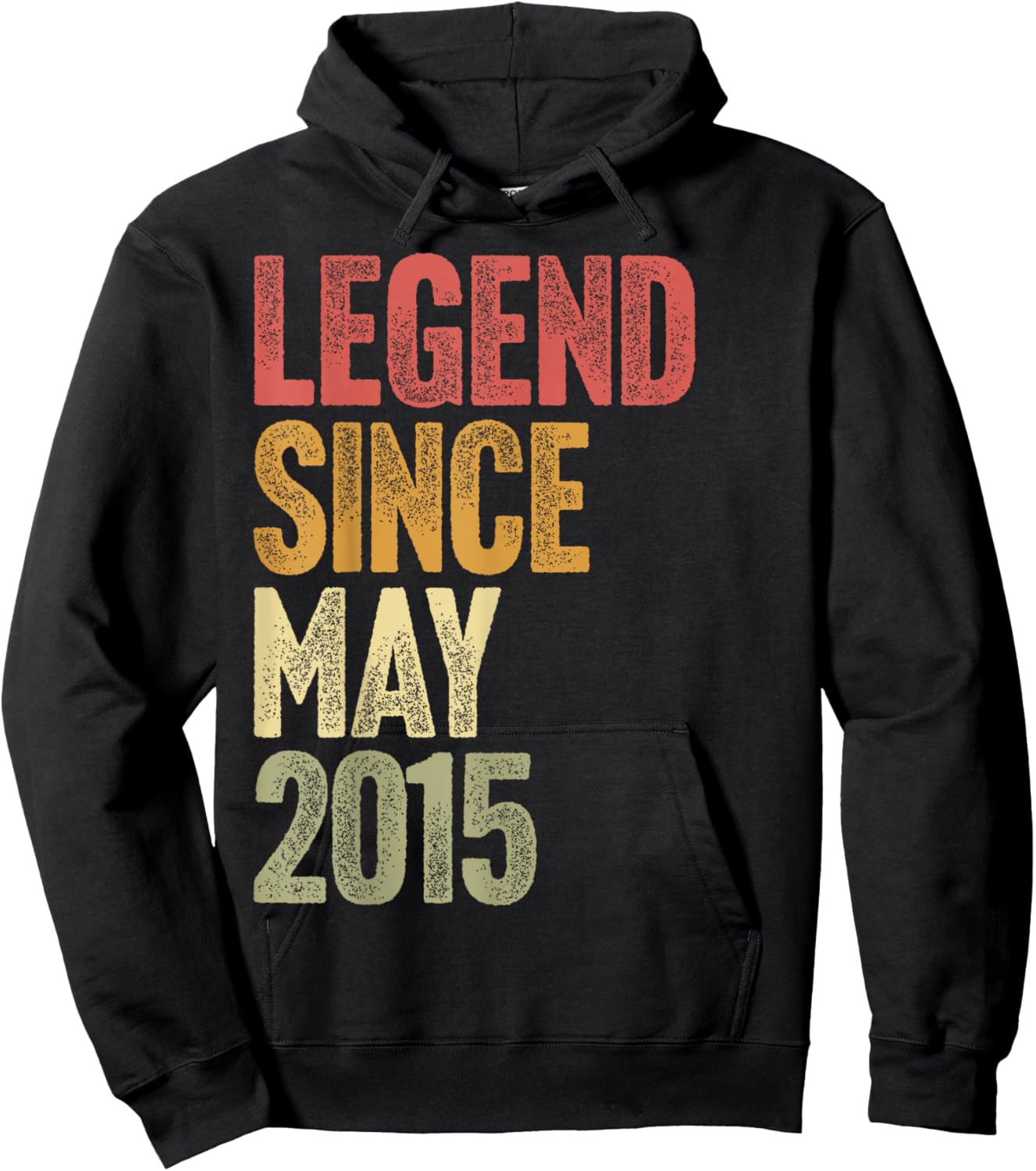 11 Year Old Legend Since May 2015 Retro 11th Birthday Hoodie - Hoodie | Black