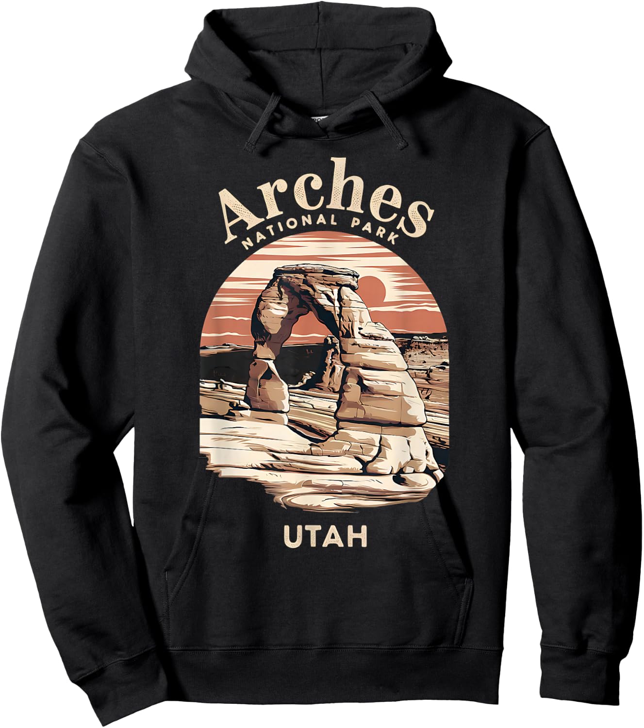 Stunning Desert Landscape Arches National Park Utah Hoodie - Hoodie | Black
