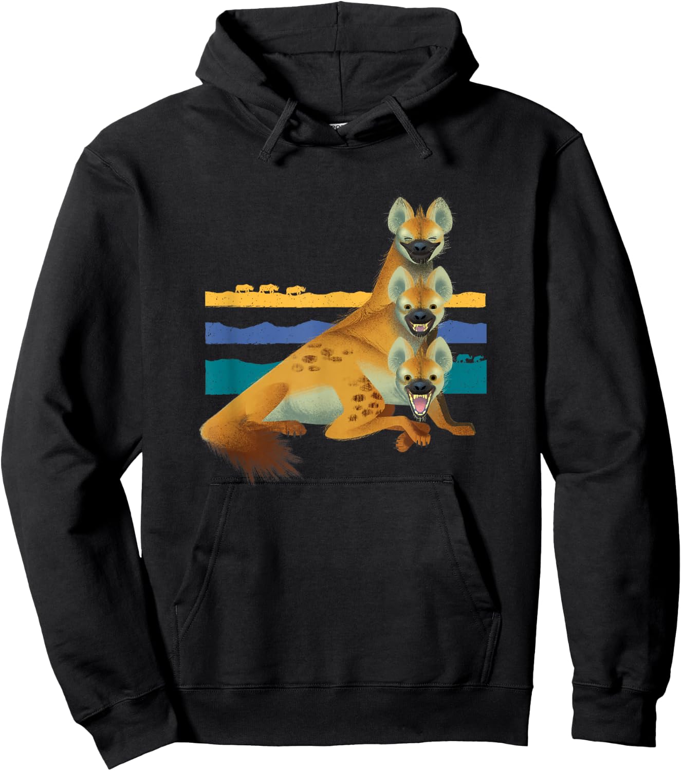 Disney The Lion King Laughing Hyenas Stripes Hoodie - Hoodie | Black