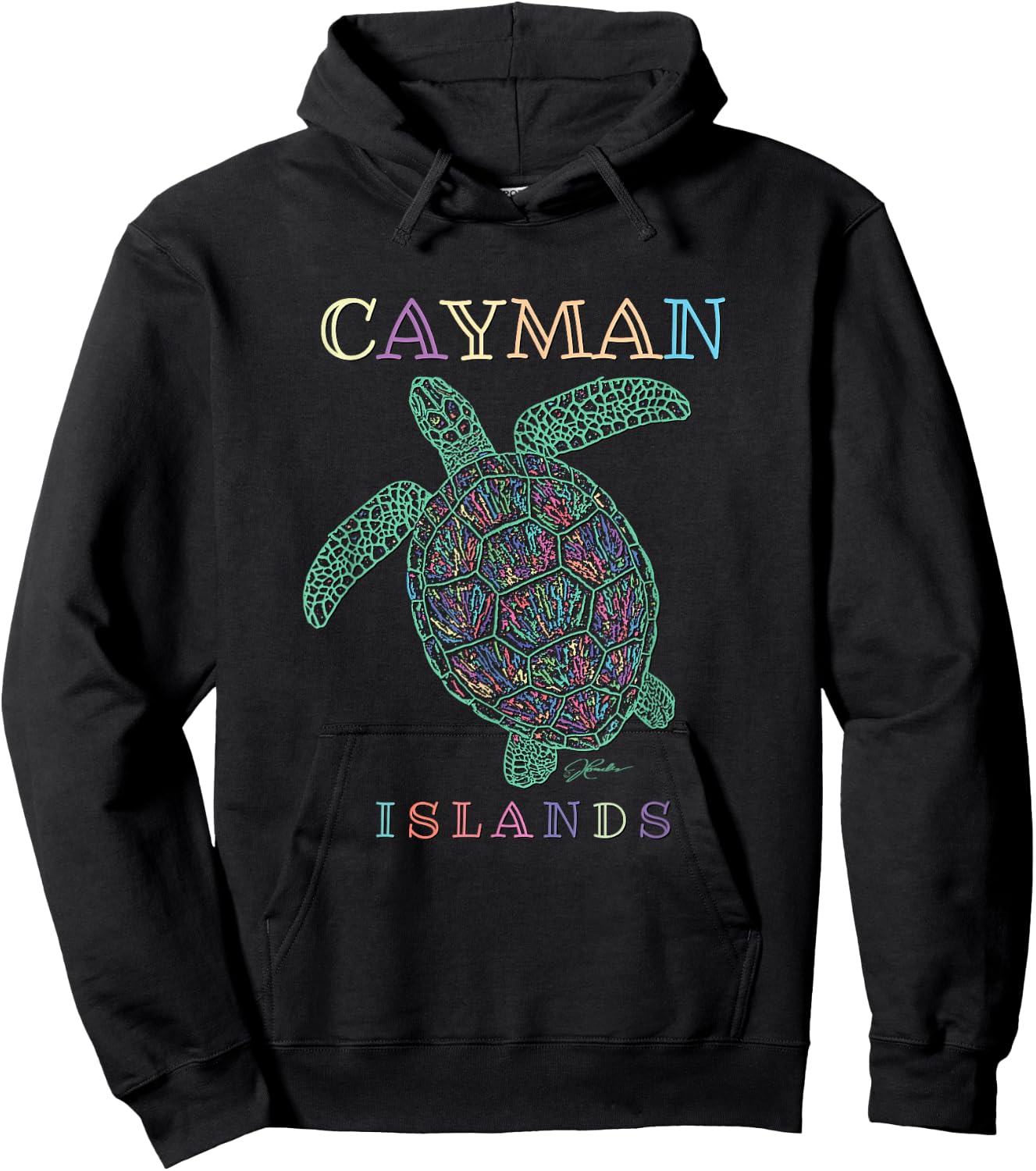 JCombs: Cayman Islands Sea Turtle Hoodie - Hoodie | Black