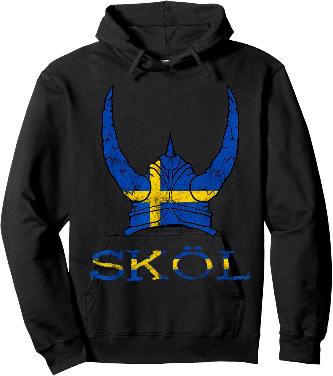 Sköl Swedish Viking Helmet Sweden Nordmann Swede Hoodie - Hoodie | Black