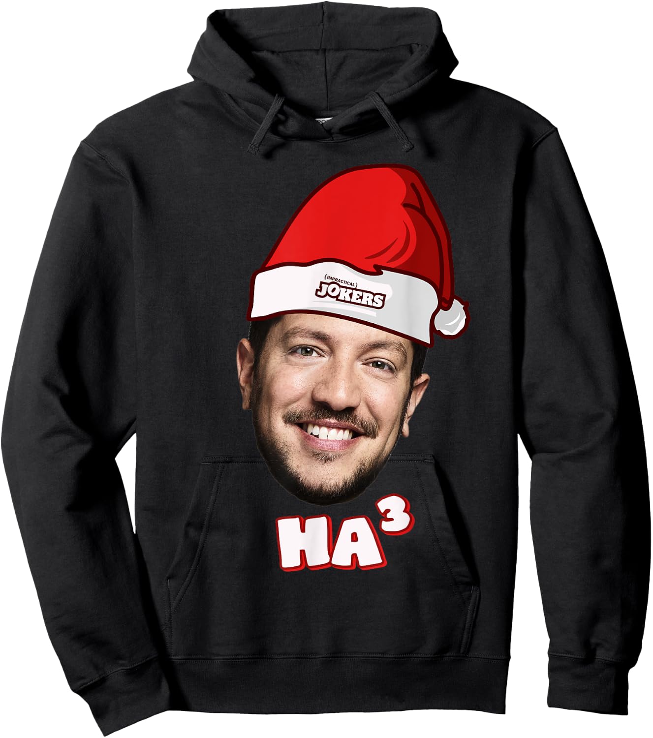 Impractical Jokers Black Santa Cartoon Hoodie - Hoodie | Black