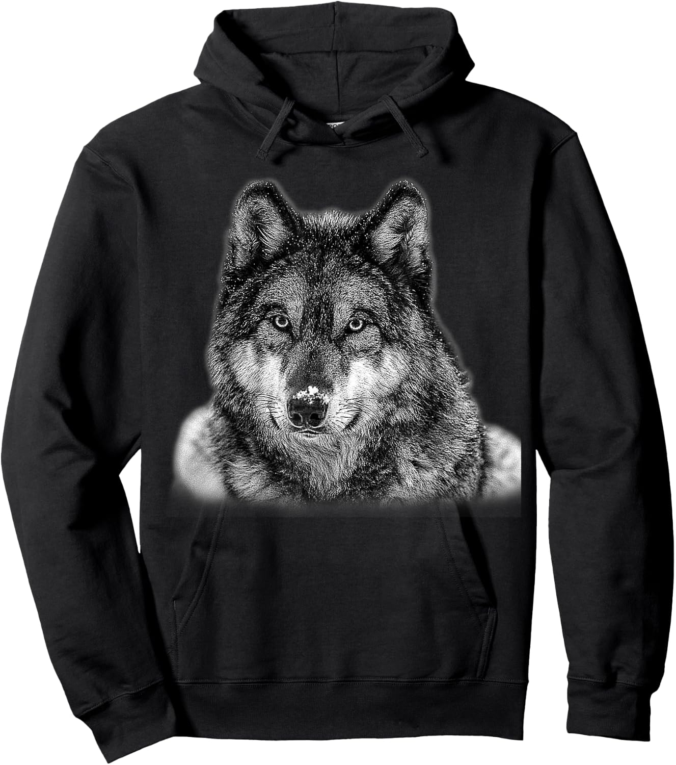 Wolf Shirt - grey wolf Hoodie - Hoodie | Black