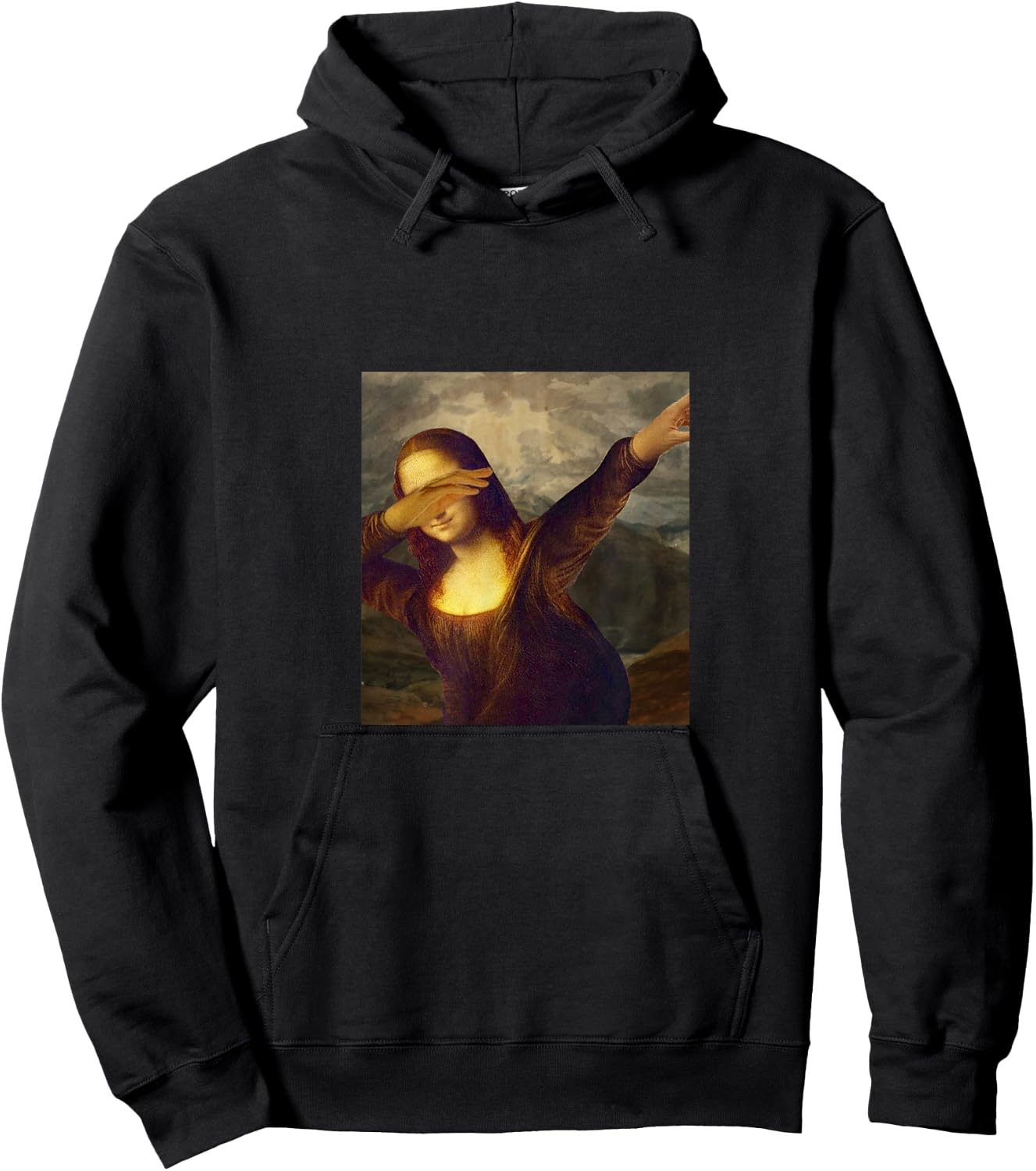 Painting Meme - Dabbing Mona Lisa Women Girls Kids Hoodie - Hoodie | Black