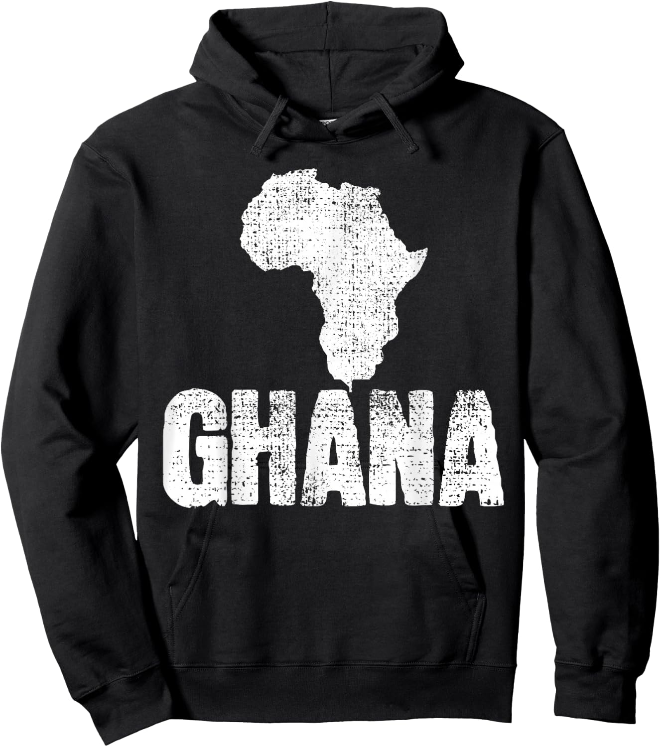 Ghana Africa Country Map Ghanaian Pride Vintage Gift Hoodie - Hoodie | Black