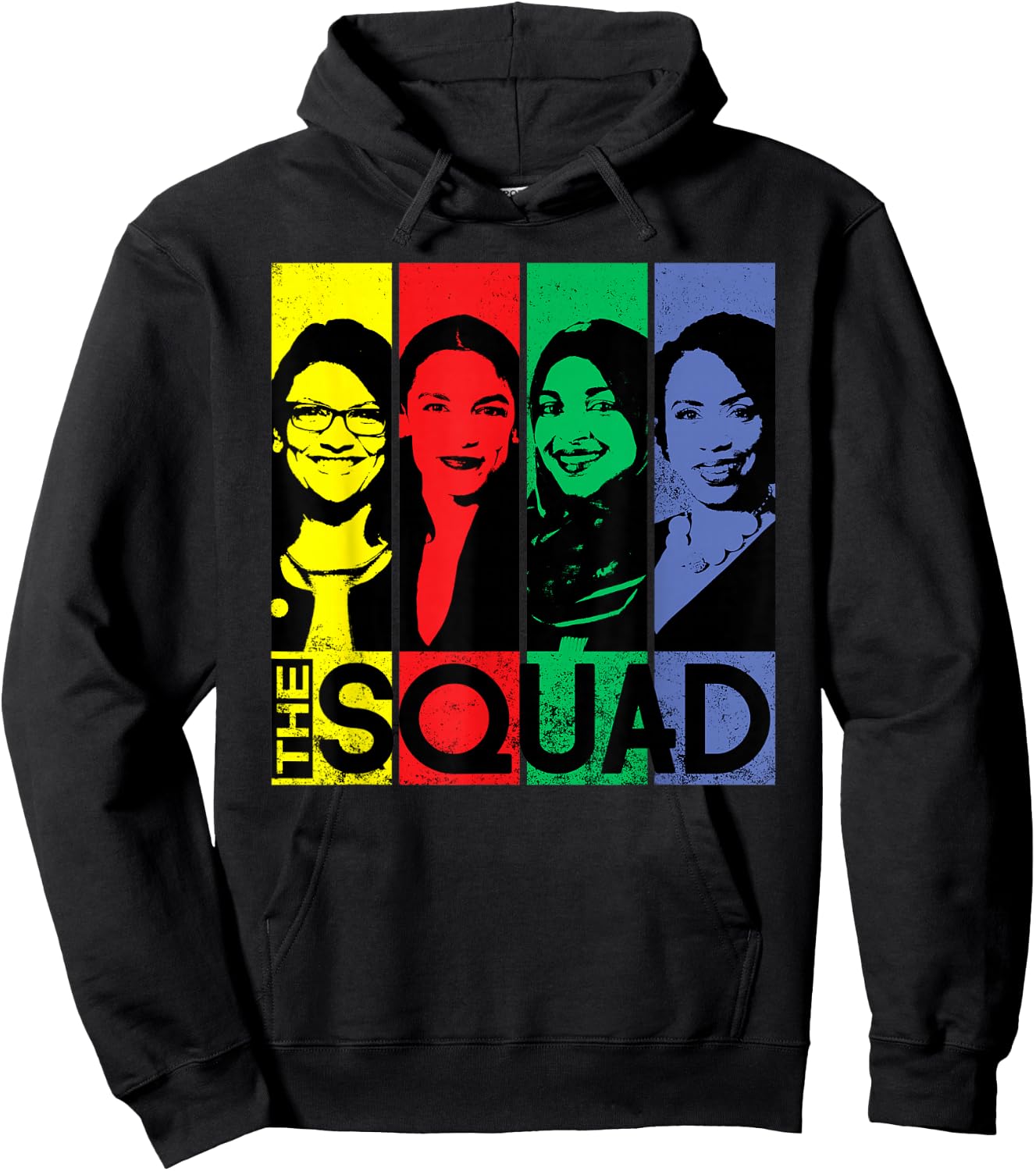 THE SQUAD AOC Ilhan Omar Tlaib Pressley Feminist Hoodie - Hoodie | Black