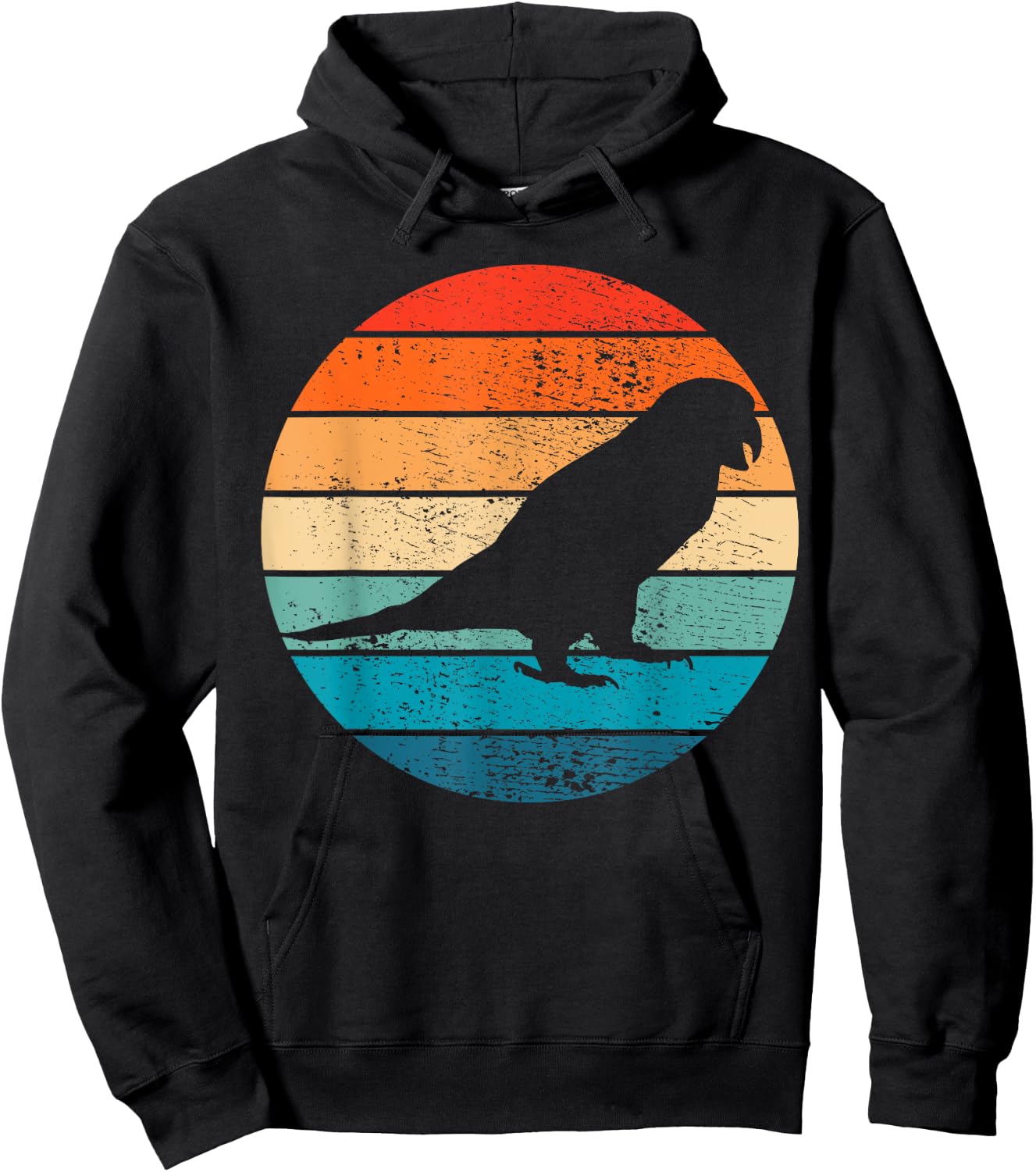 Parrot Retro Vintage Bird Gift Hoodie - Hoodie | Black