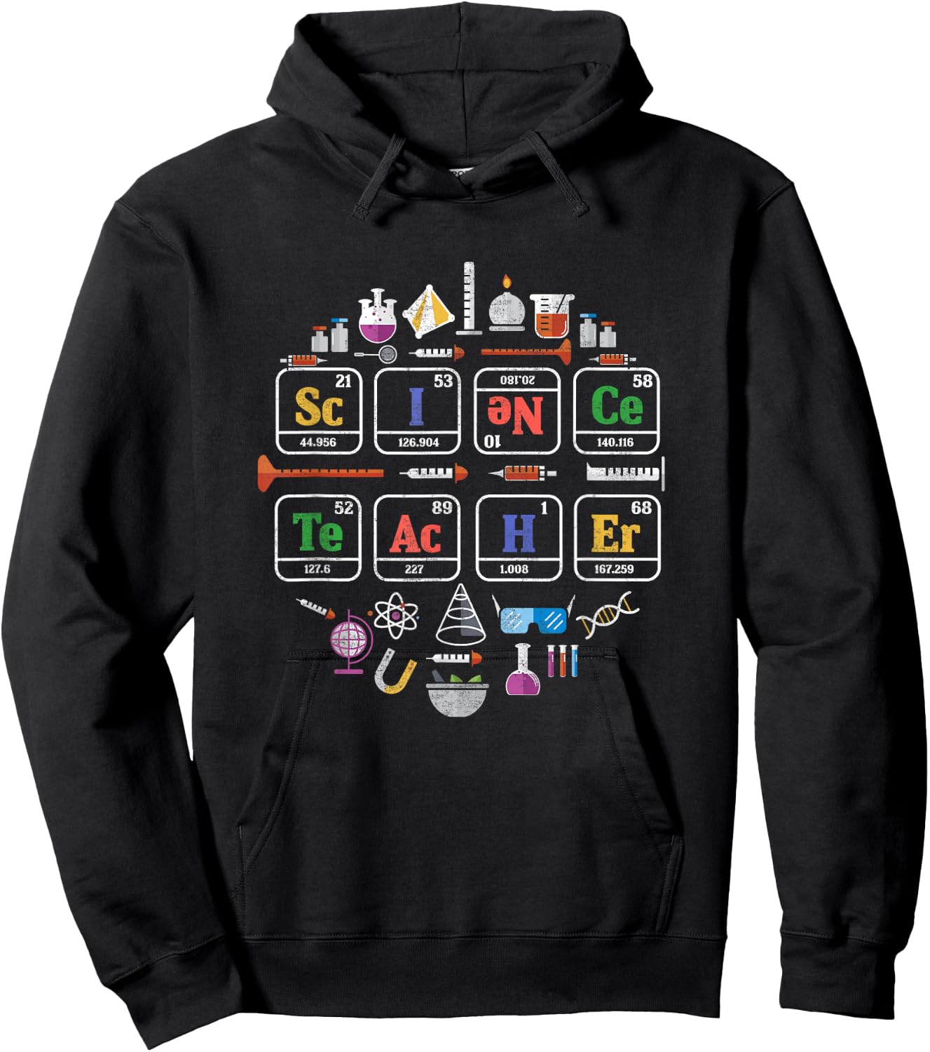 Science Teacher Periodic Table Chemistry Elements Xmas Gift Hoodie - Hoodie | Black