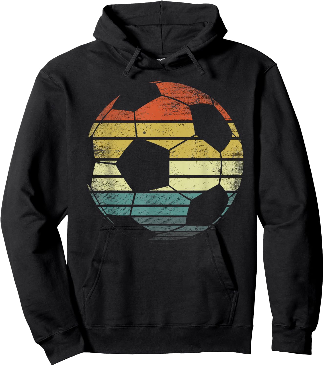 Soccer Player Gifts Funny Ball Retro Vintage Style Coach Hoodie - Hoodie | Black