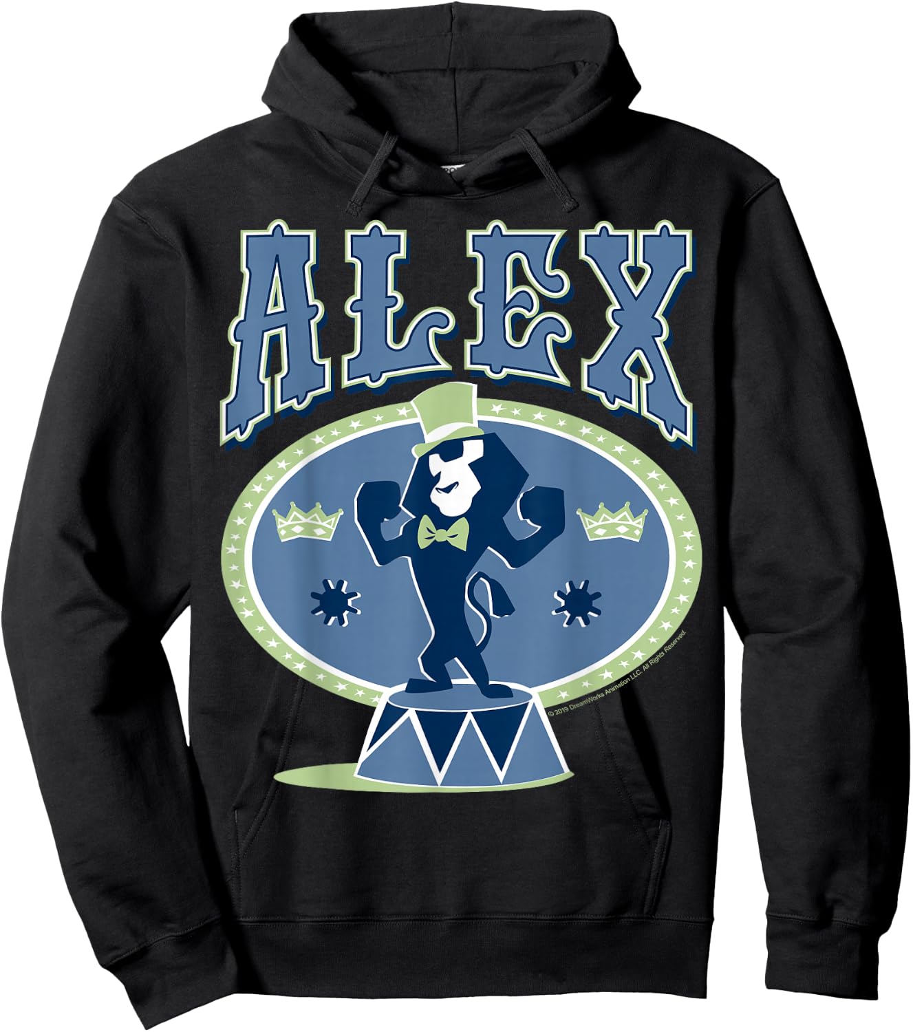Madagascar Alex Circus Lion Silhouette Poster Hoodie - Hoodie | Black