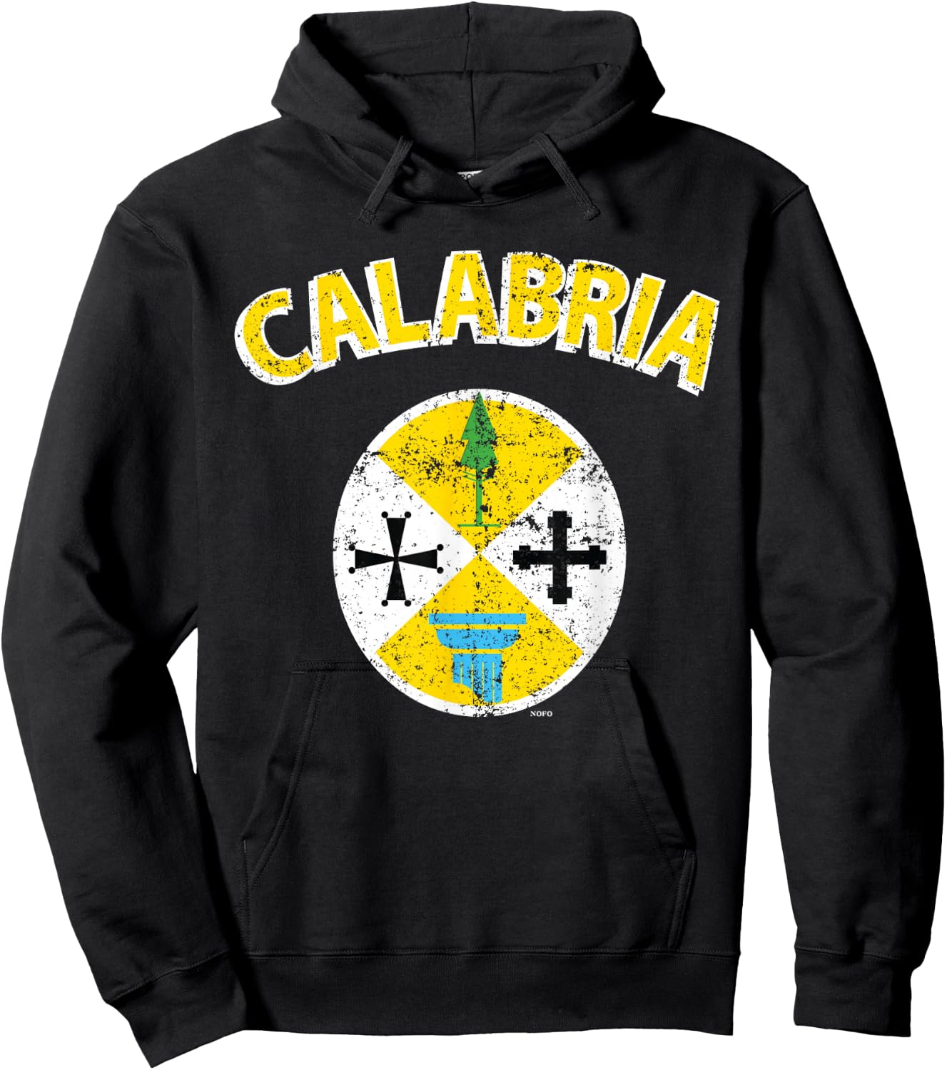Calabria Italia Flag, Calabrian Italy Italian Region Hoodie - Hoodie | Black