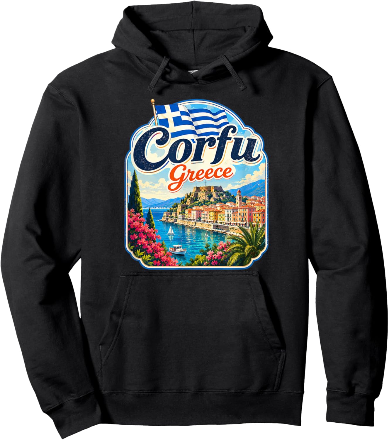 Corfu Island Greece Corfu Hoodie - Hoodie | Black