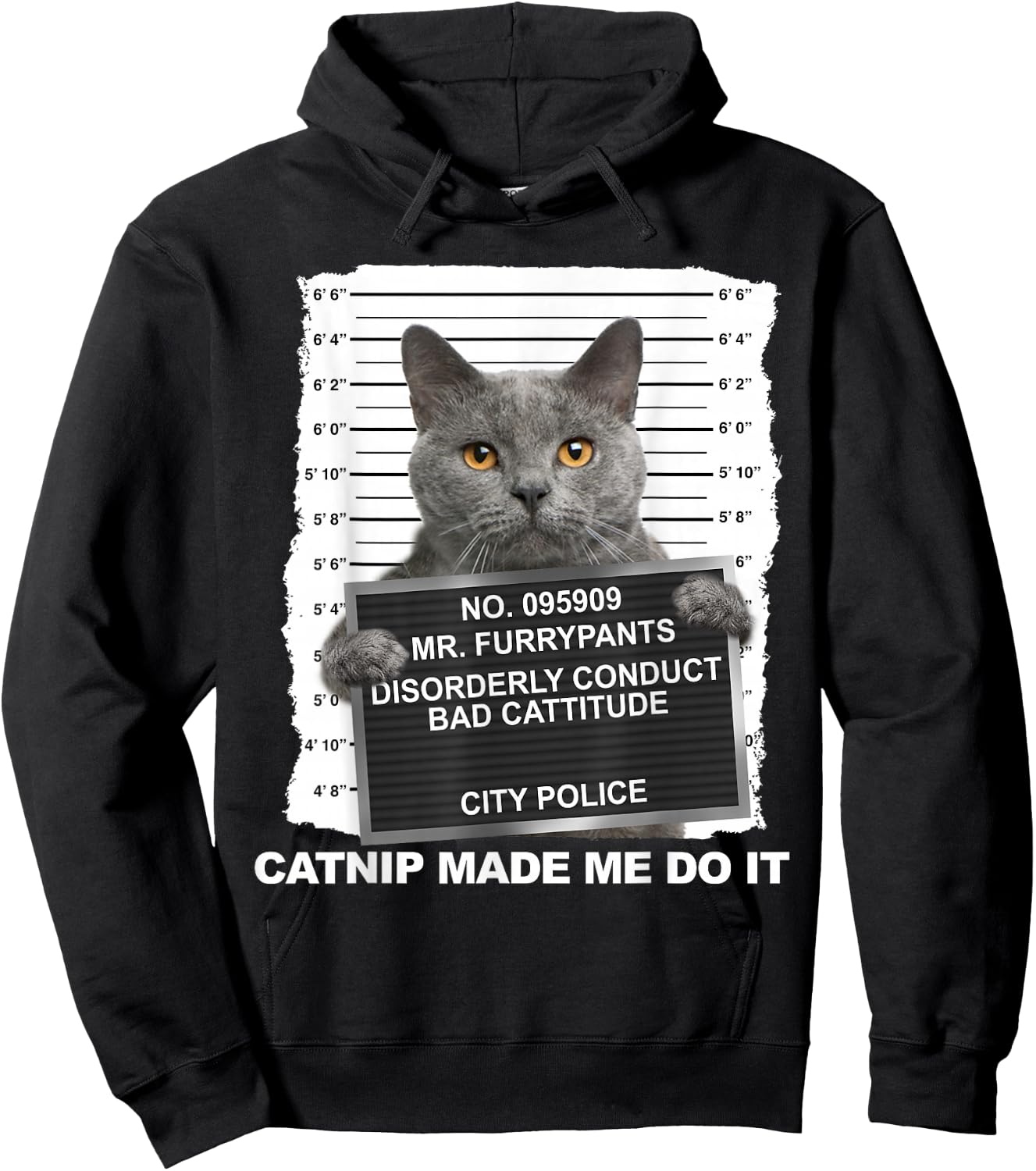 Catnip Made Me Do It Funny Cat Small Hoodie - Hoodie | Black