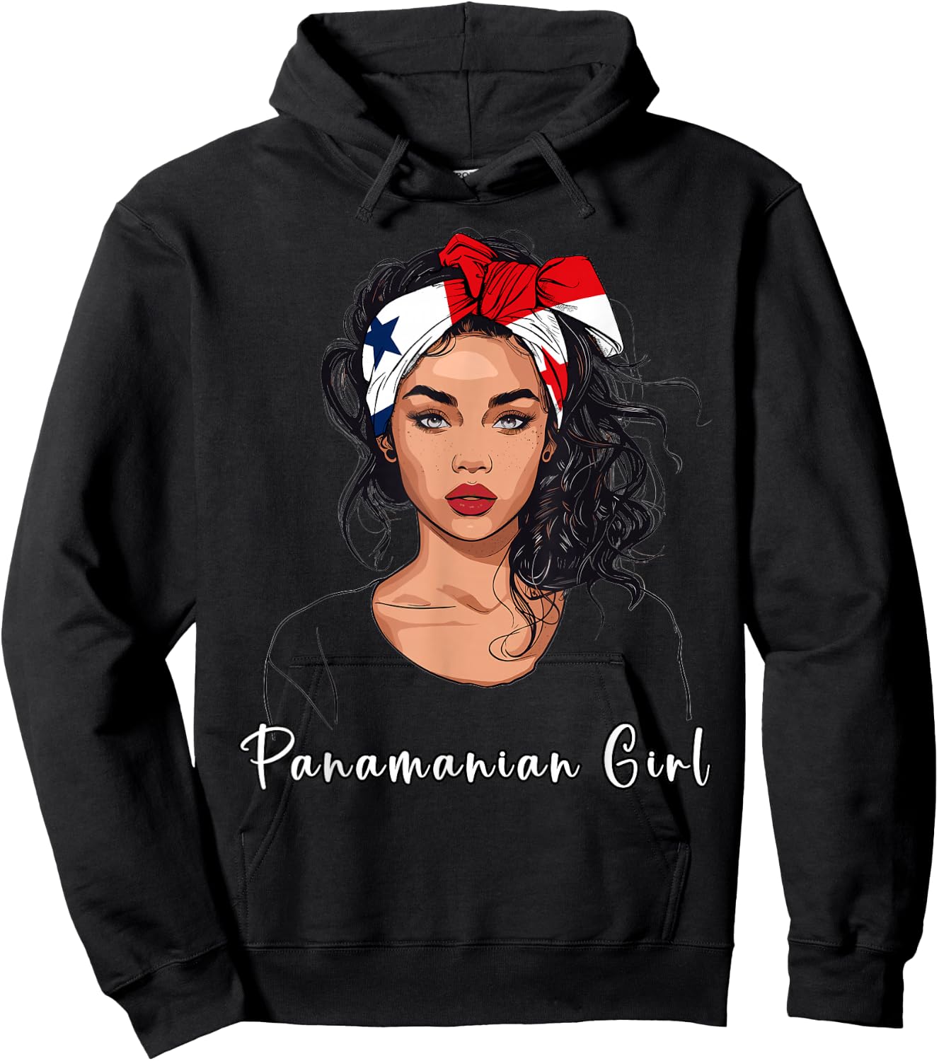 Panamanian Girl Flag Souvenirs Products Panama Hoodie - Hoodie | Black