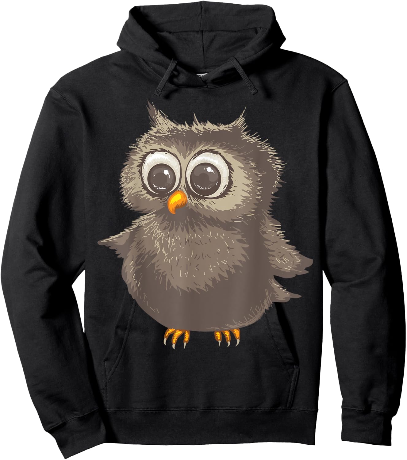 Funny Brown Owl | Cool Happy Big Owl Lovers Gift Hoodie - Hoodie | Black