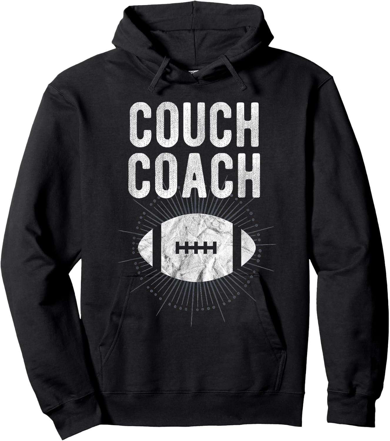 Couch Coach Football Hoodie - Hoodie | Black