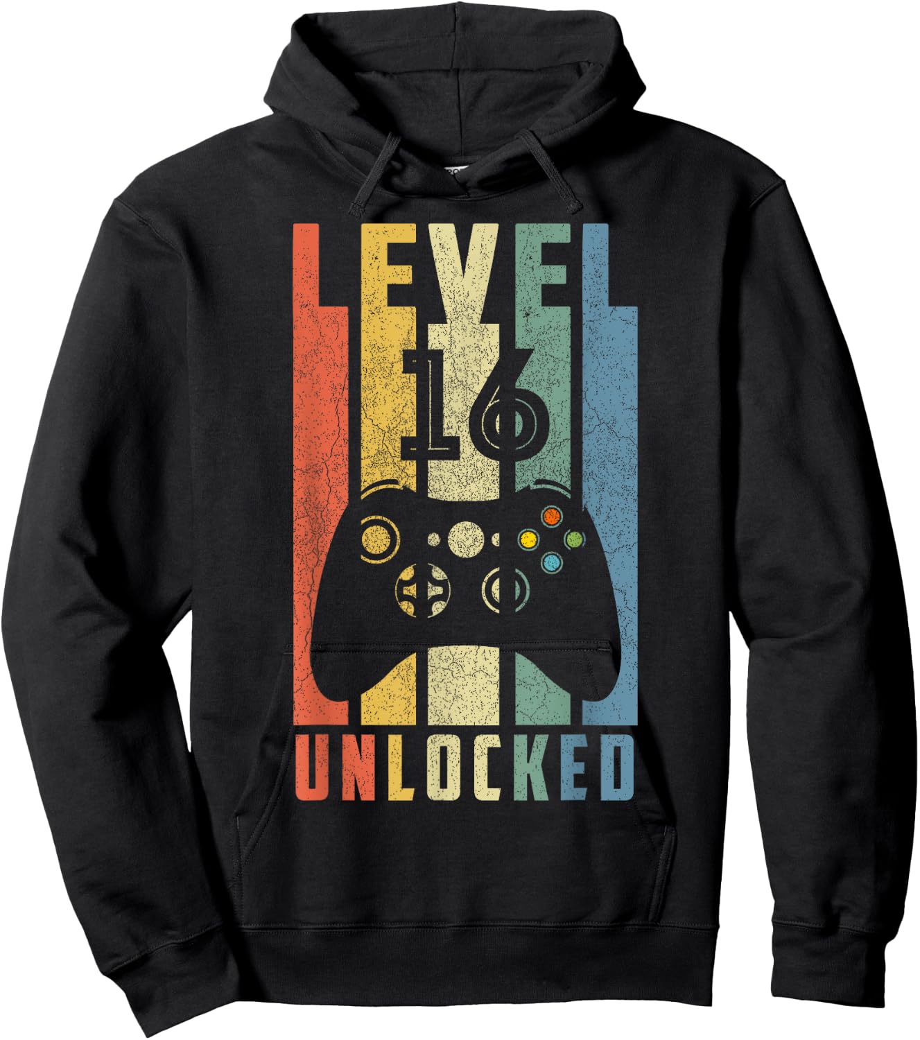 Level 16 Unlocked 16th Video Gamer Birthday Boy Gifts Hoodie - Hoodie | Black