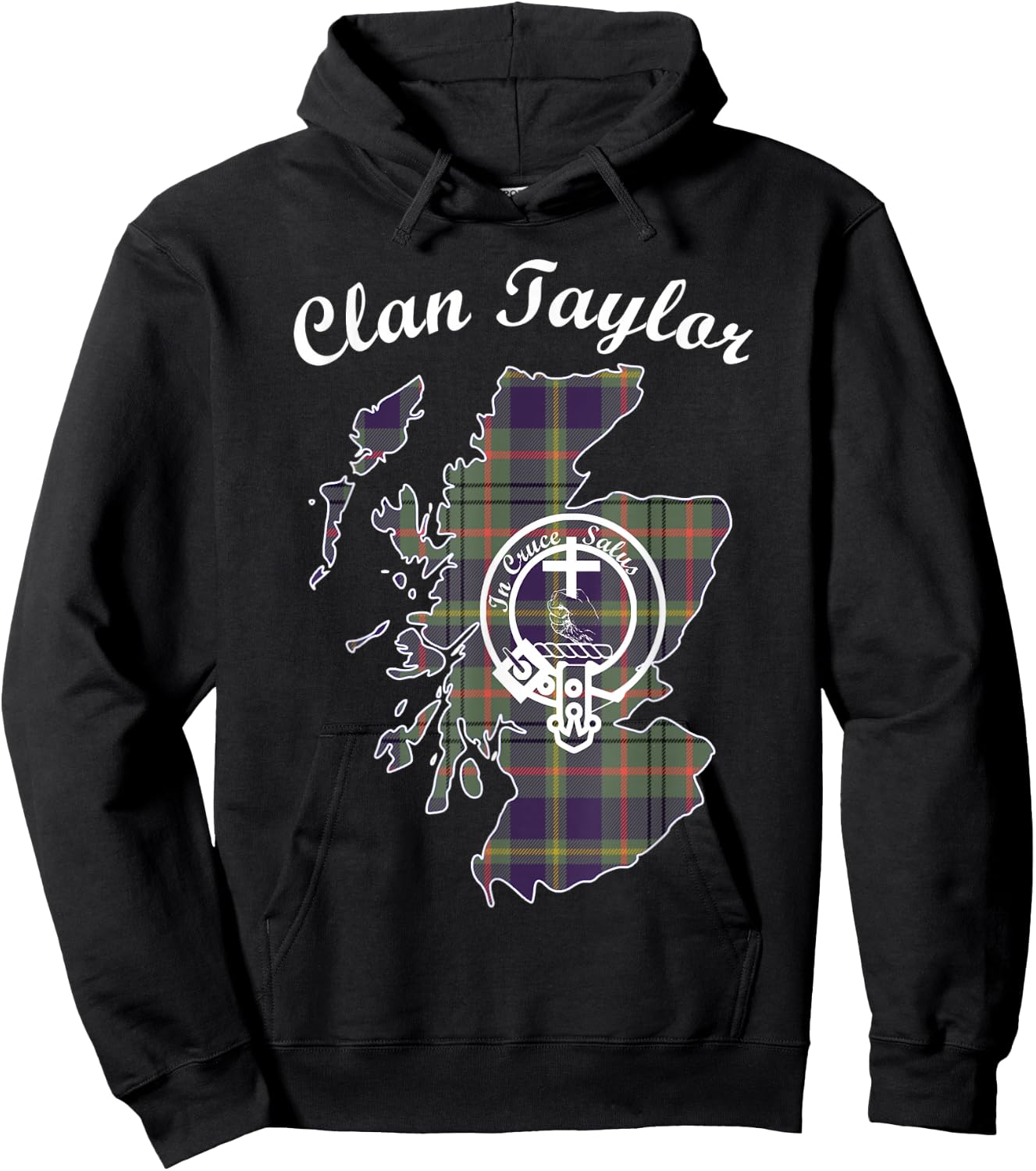 Taylor surname last name Scottish Clan tartan badge crest Hoodie - Hoodie | Black