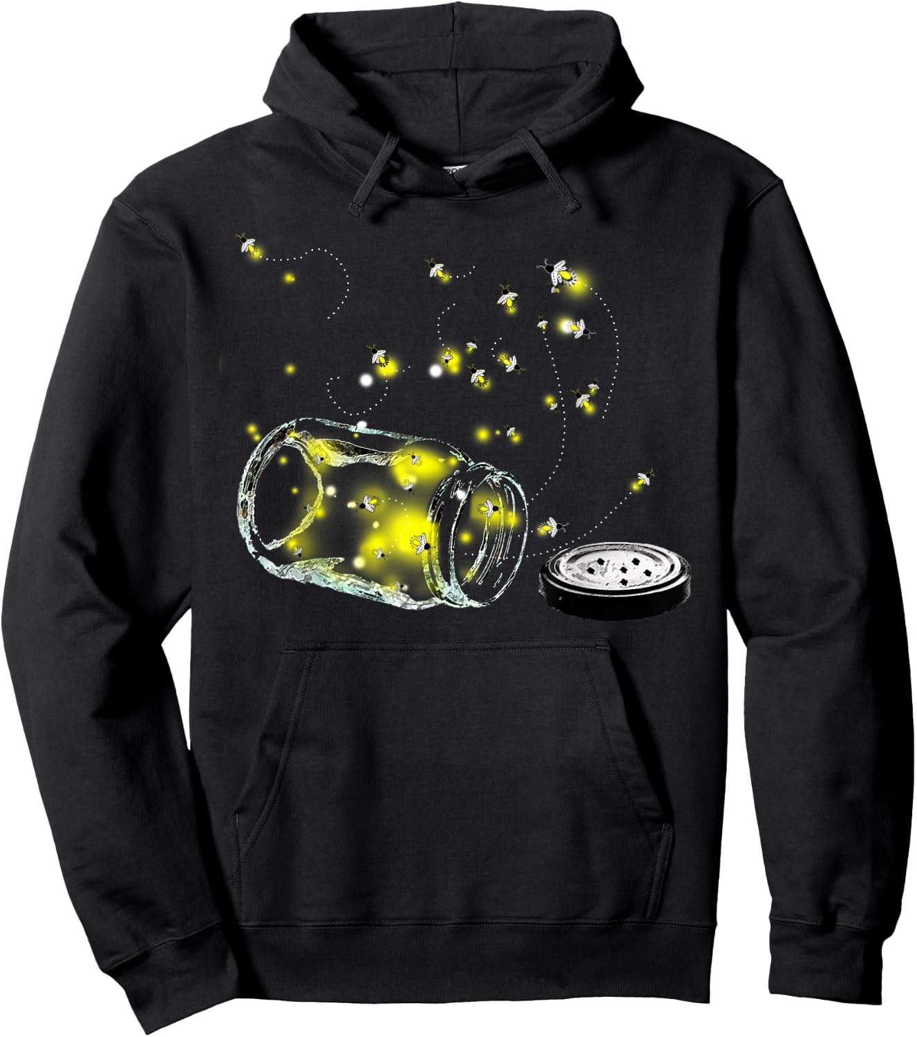 Fireflies Escaping The Mason Jar Trendy Hoodie - Hoodie | Black