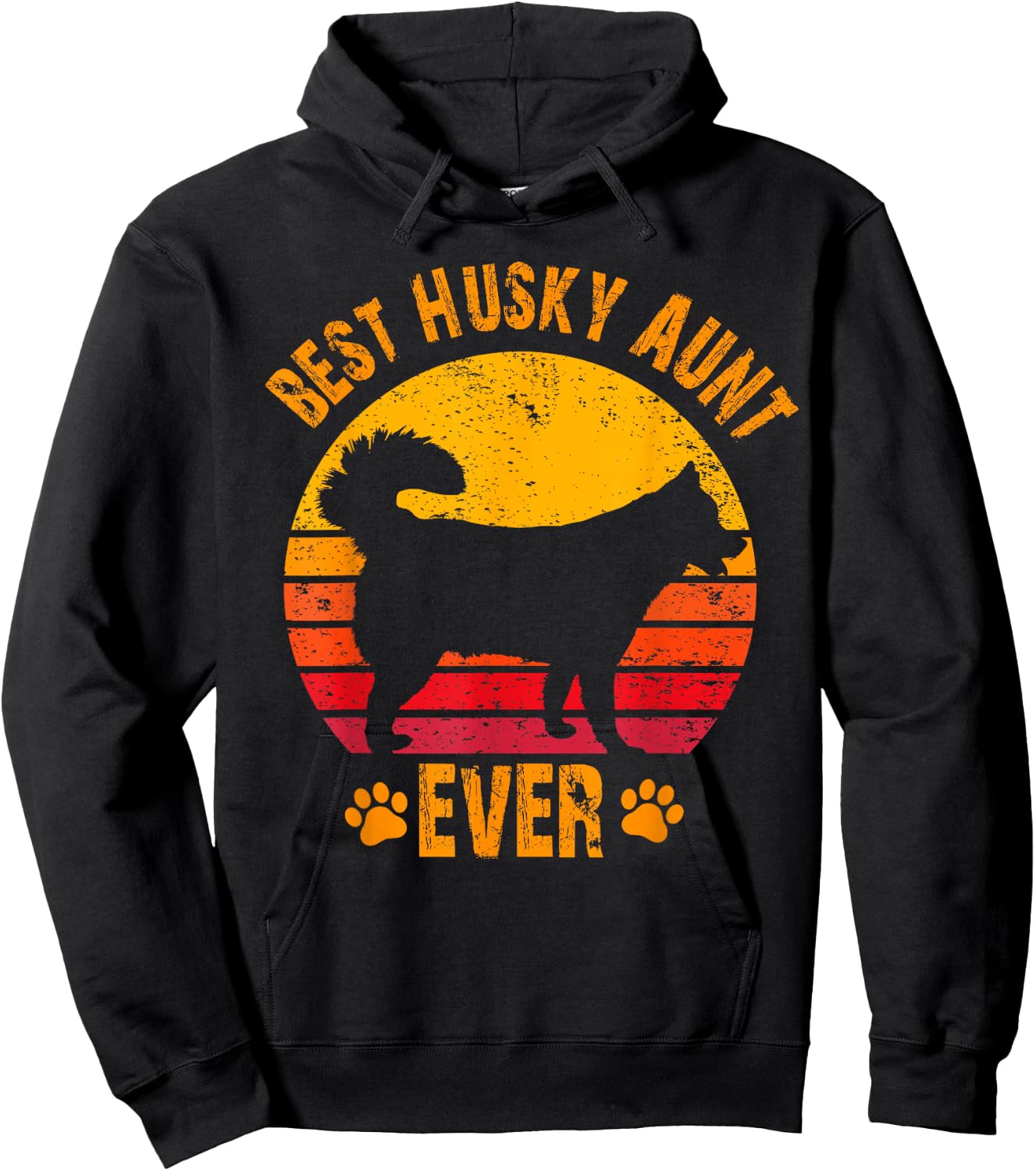 Best Husky Aunt Ever Funny Gift Auntie Hoodie - Hoodie | Black
